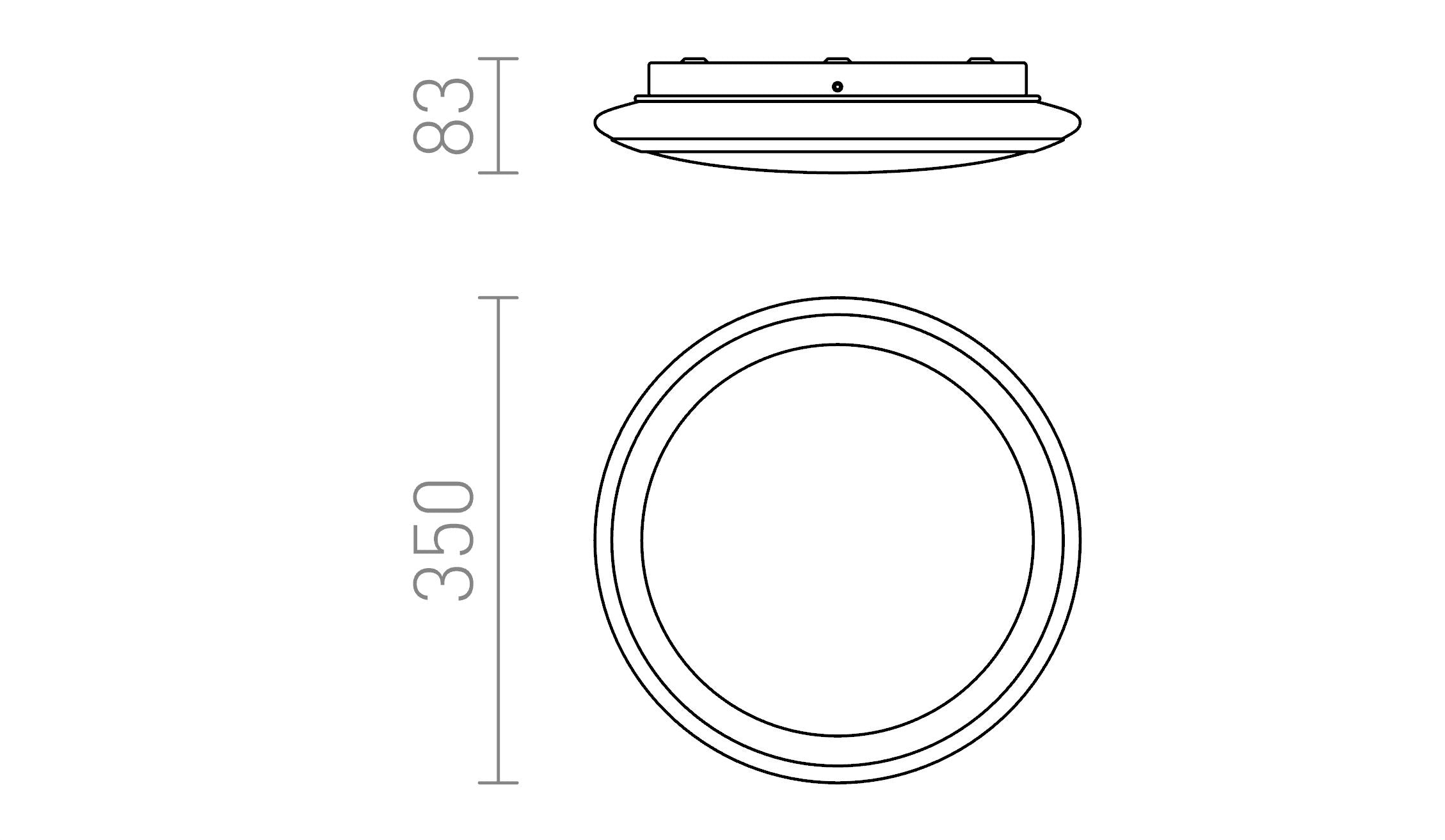 AREA 35 2D plafonnier - Product sketch