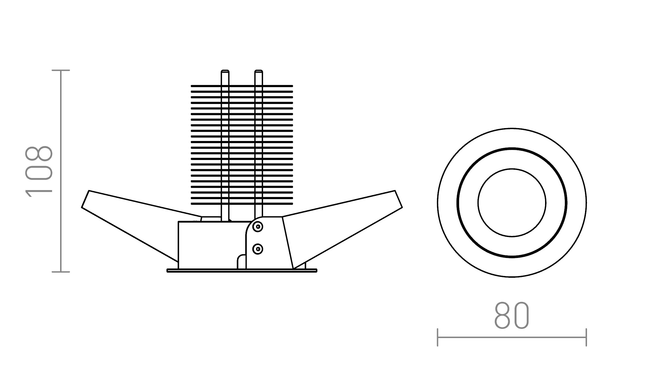 QUICK 26 fast lampa - Product sketch