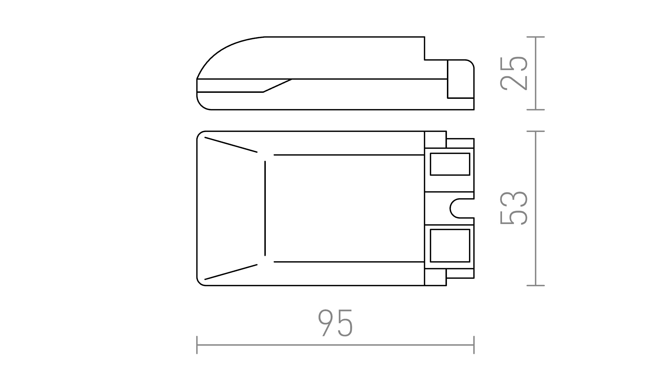 DRIVER LED 3x3W DIMM - Product sketch