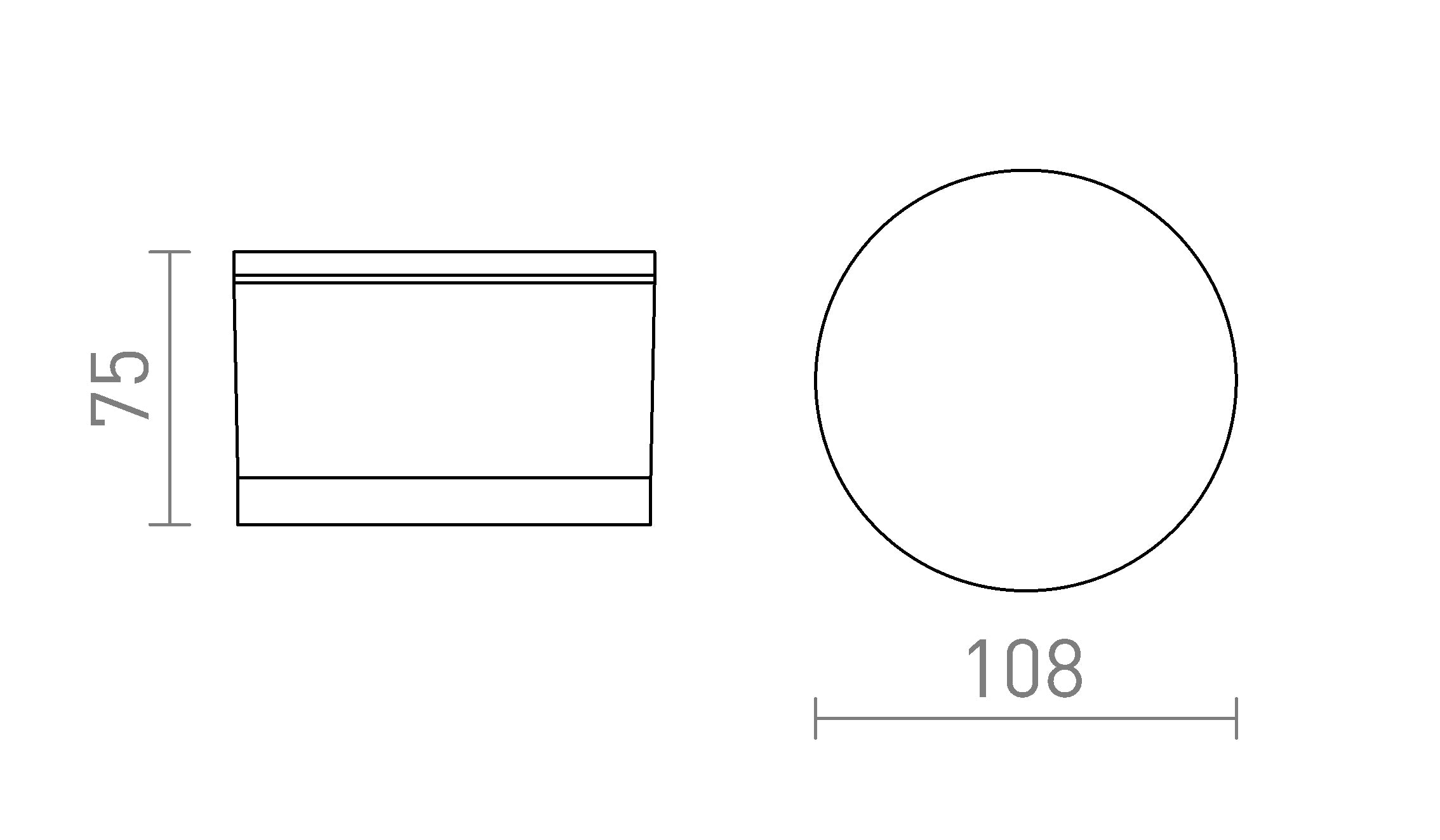 ORIN R stropna lampa - Product sketch