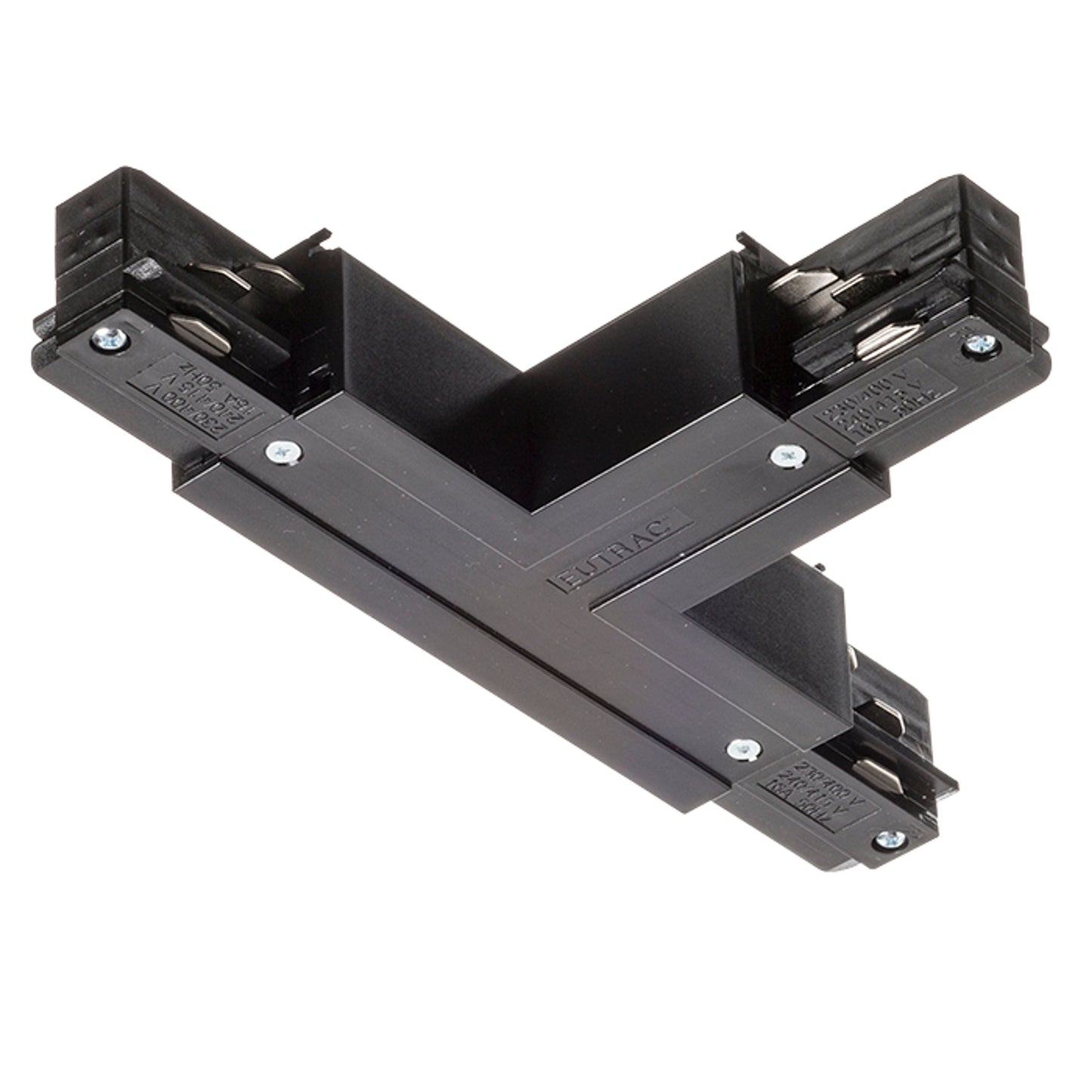 RENDL 3-circuit track system EUTRAC T connector, polarity left black 230V R11336 1