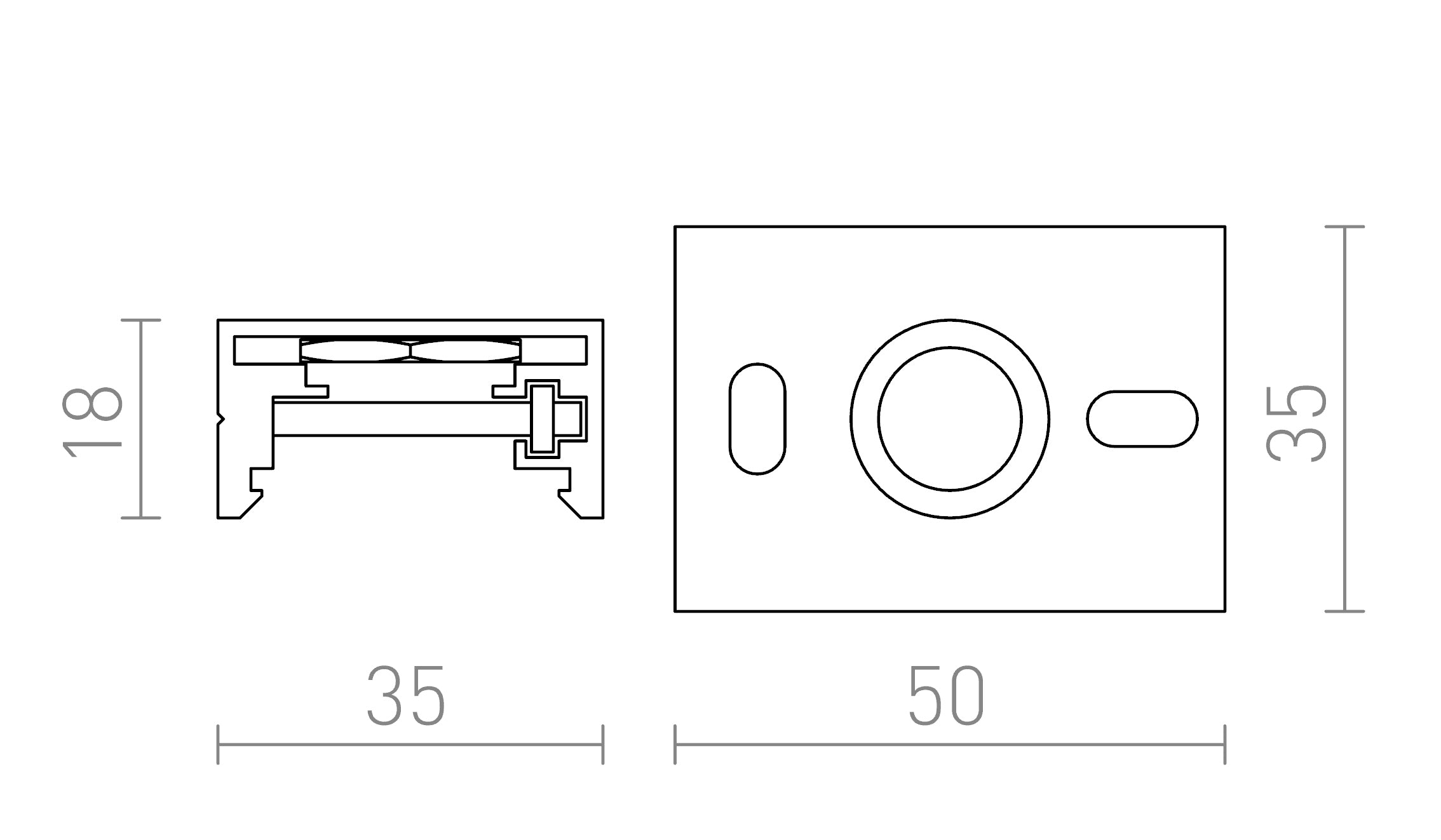EUTRAC Hänge Klip - Product sketch
