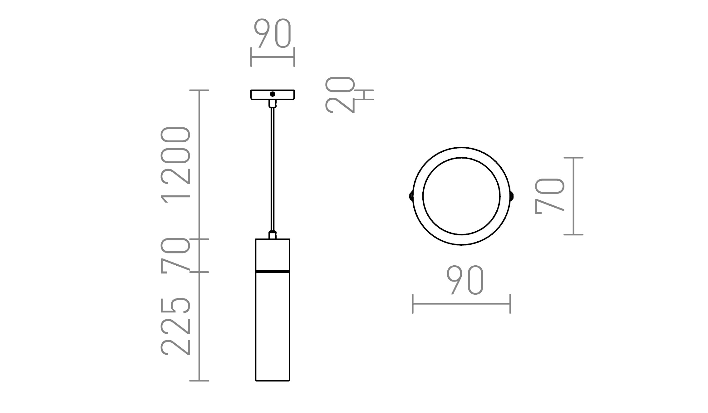 EIGHT PENDELLEUCHTE - Product sketch