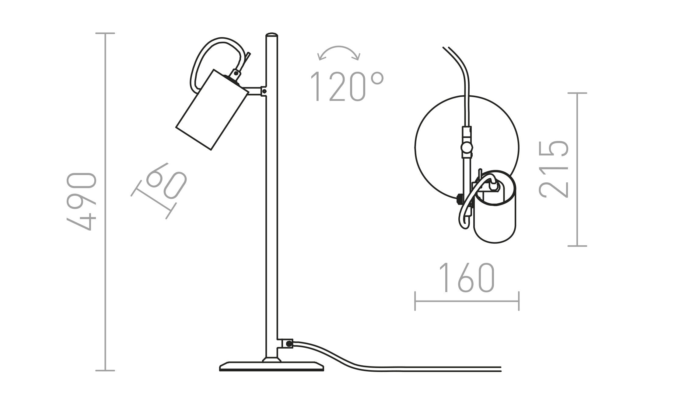 BUGSY  Tischleuchte lampe - Product sketch