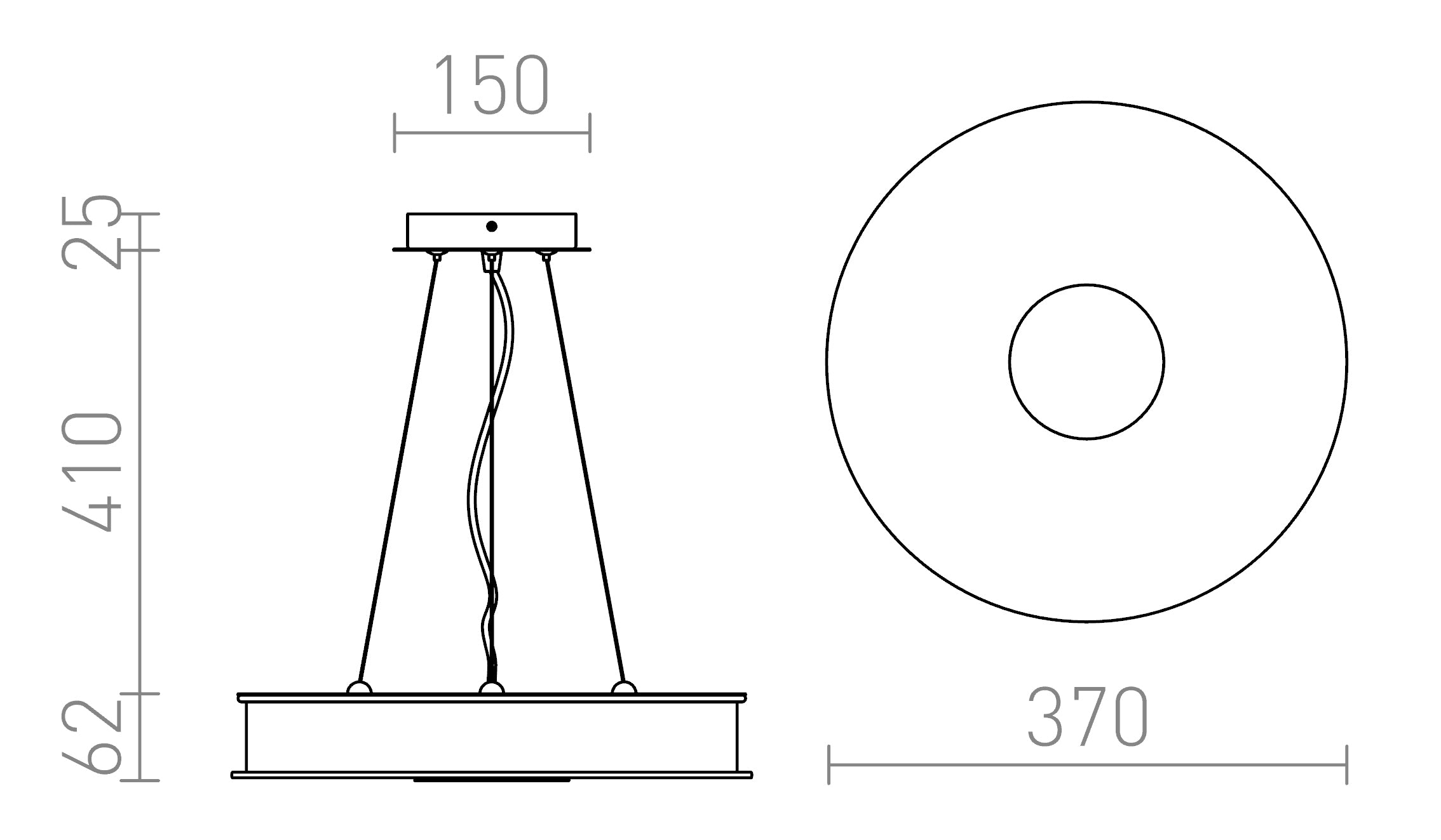 ASTERI PENDELLEUCHTE - Product sketch