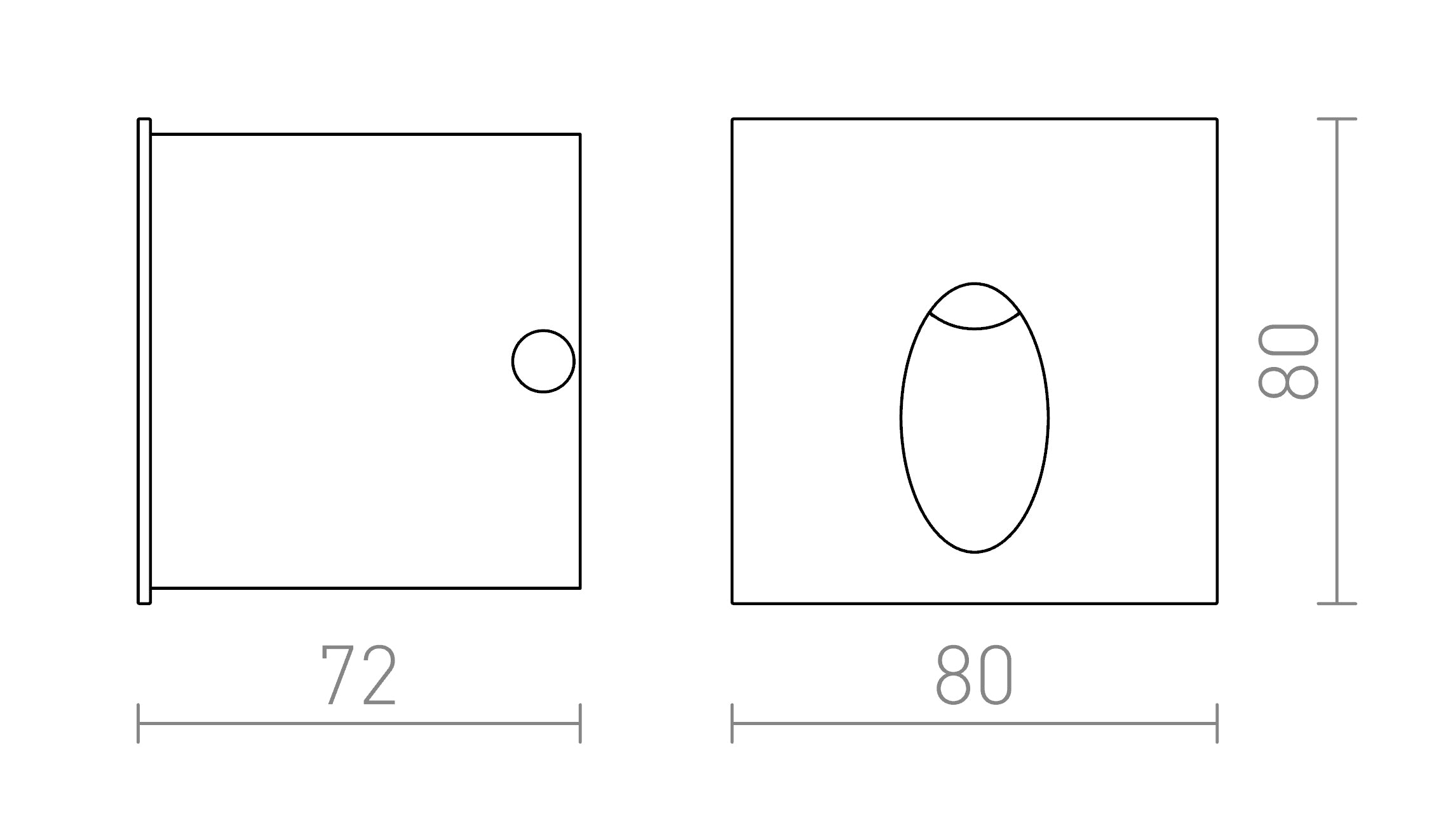 ELICA Quadratisch - Product sketch