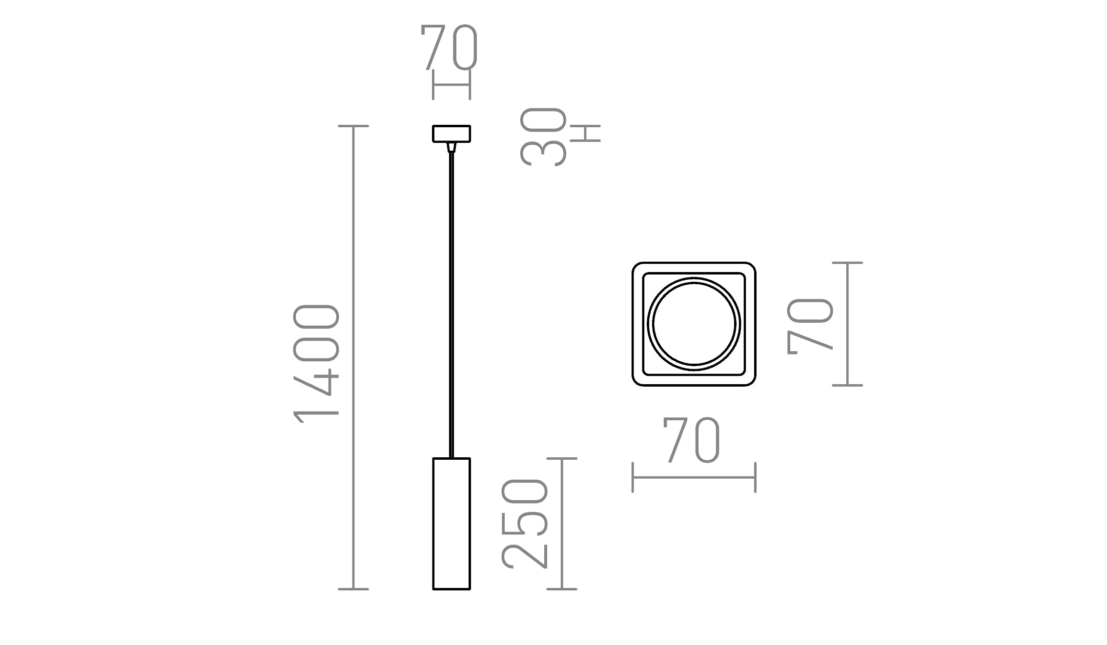 JACK RC PENDELLEUCHTE - Product sketch