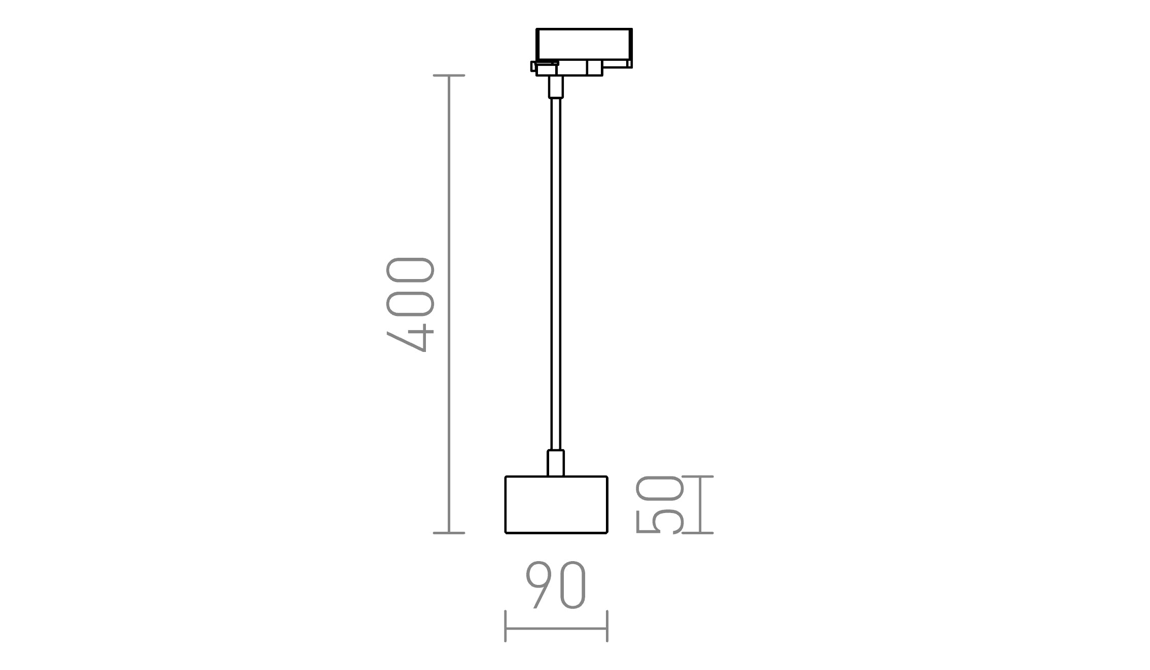 PIXIE am Schwanenhals für 3-Phasen-Stromschiene - Product sketch