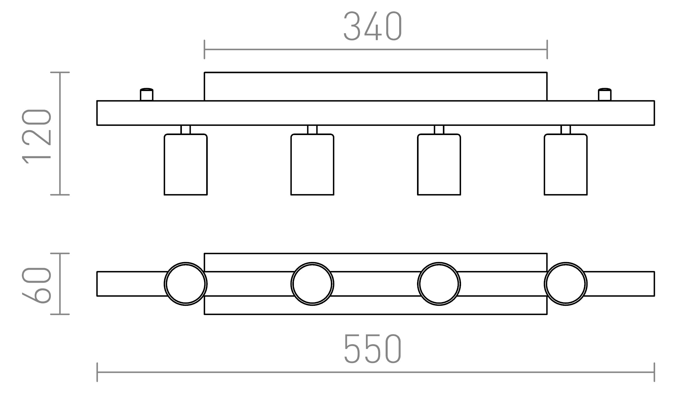 RALLONG IV DECKENLEUCHTE - Product sketch