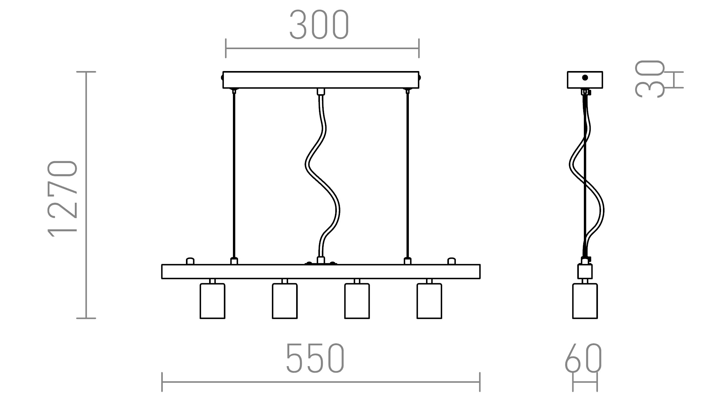 RALLONG IV PENDELLEUCHTE - Product sketch