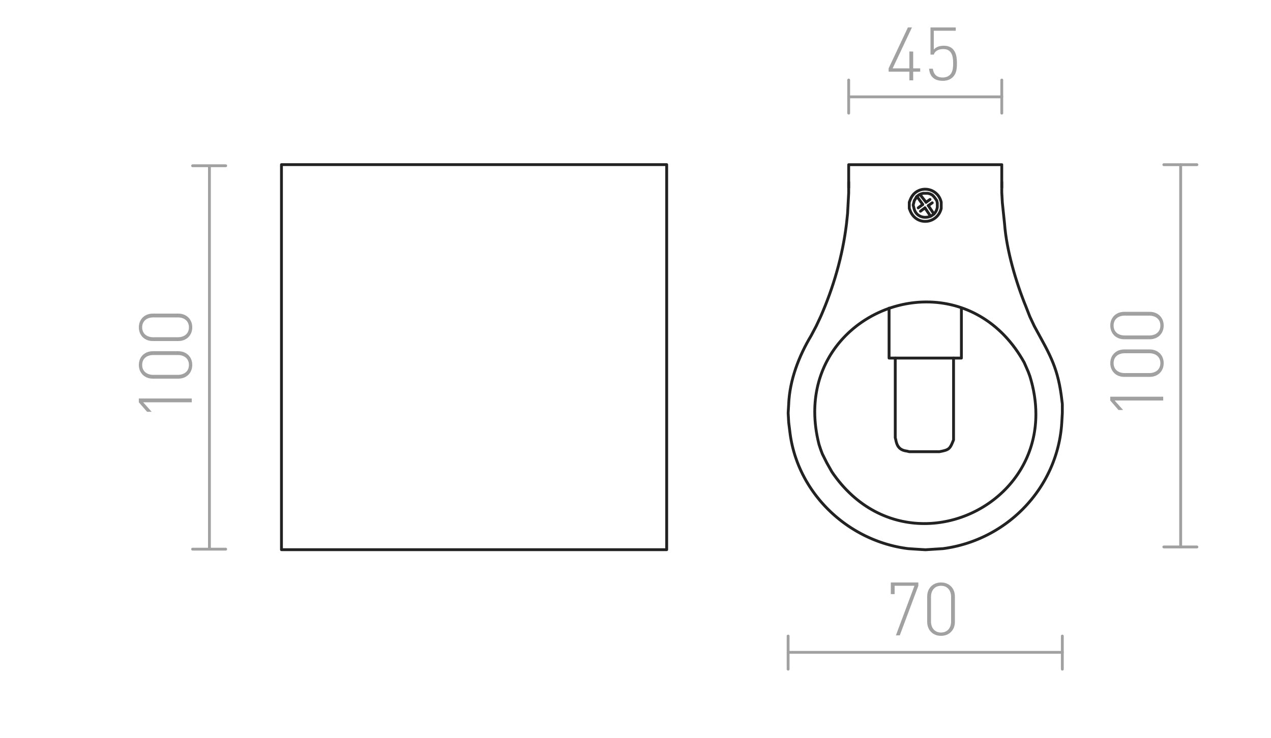 GINA S Wandleuchte - Product sketch