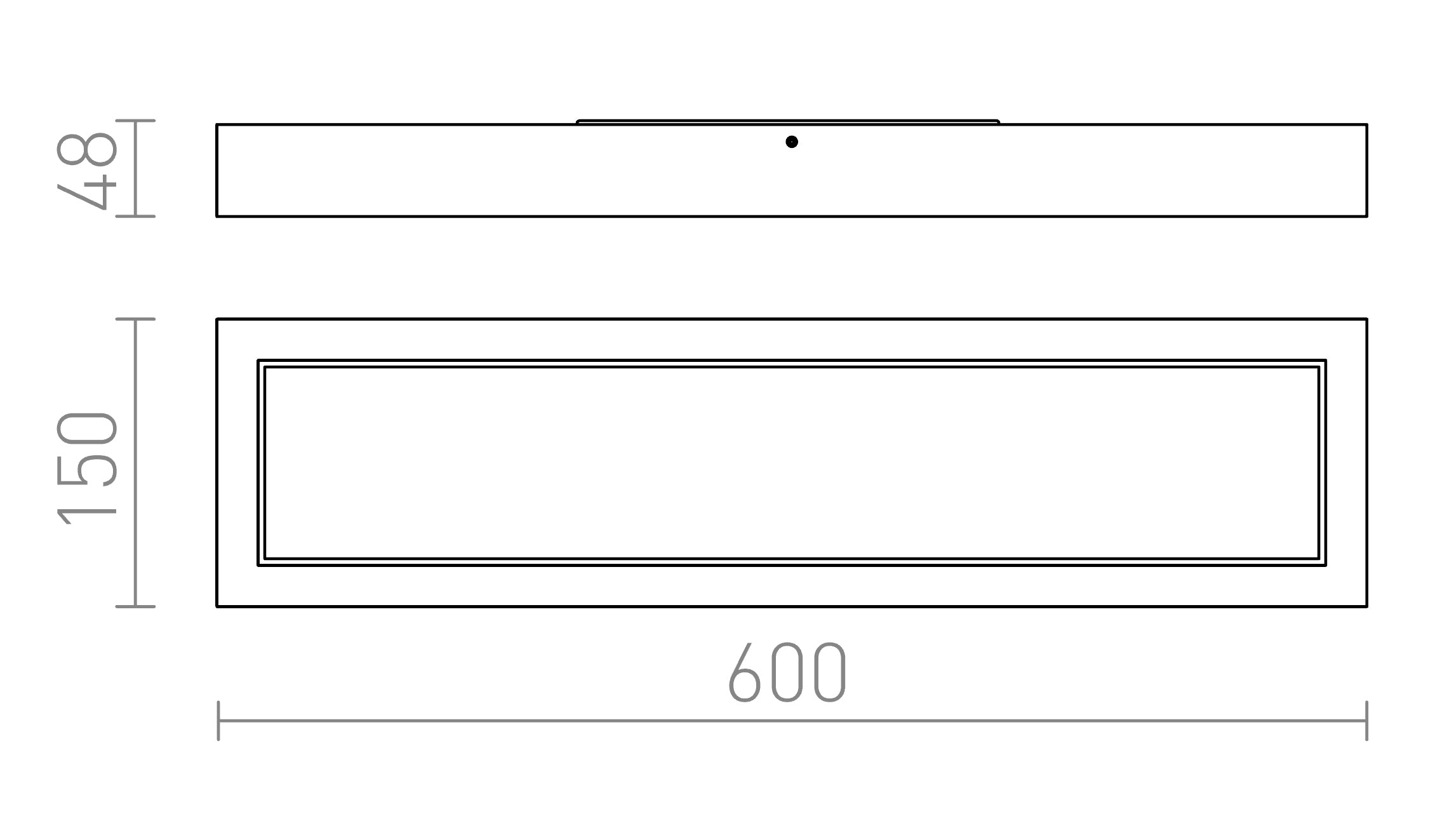 STRUCTURAL LED AUFBAULEUCHTE 60X15 - Product sketch