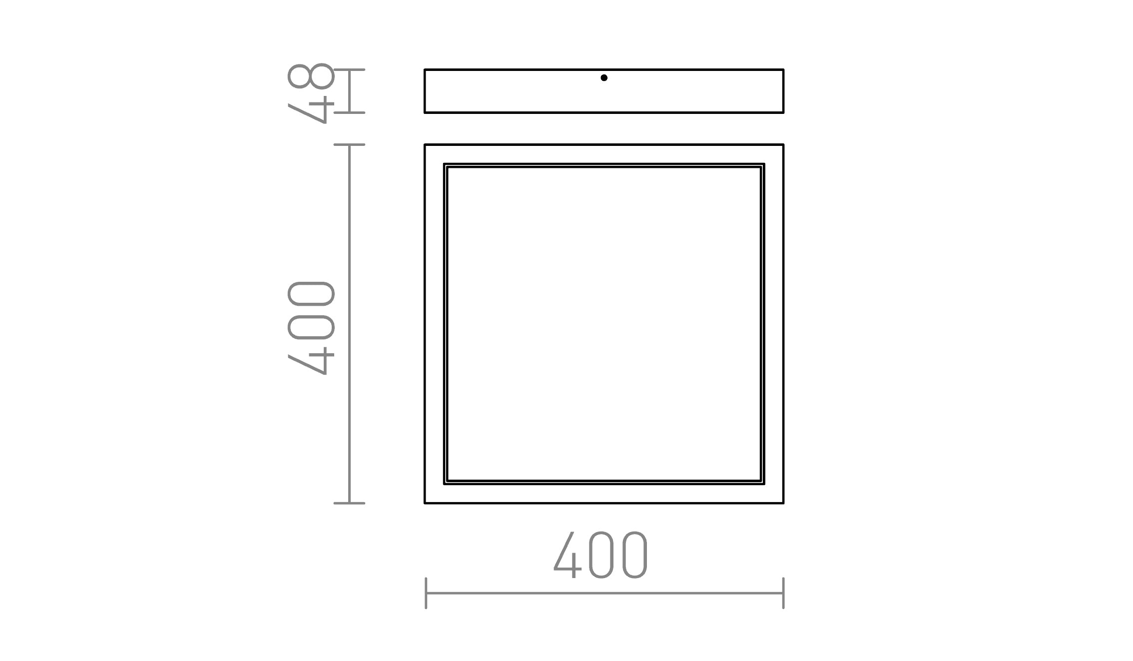 STRUCTURAL LED AUFBAULEUCHTE 40X40 - Product sketch