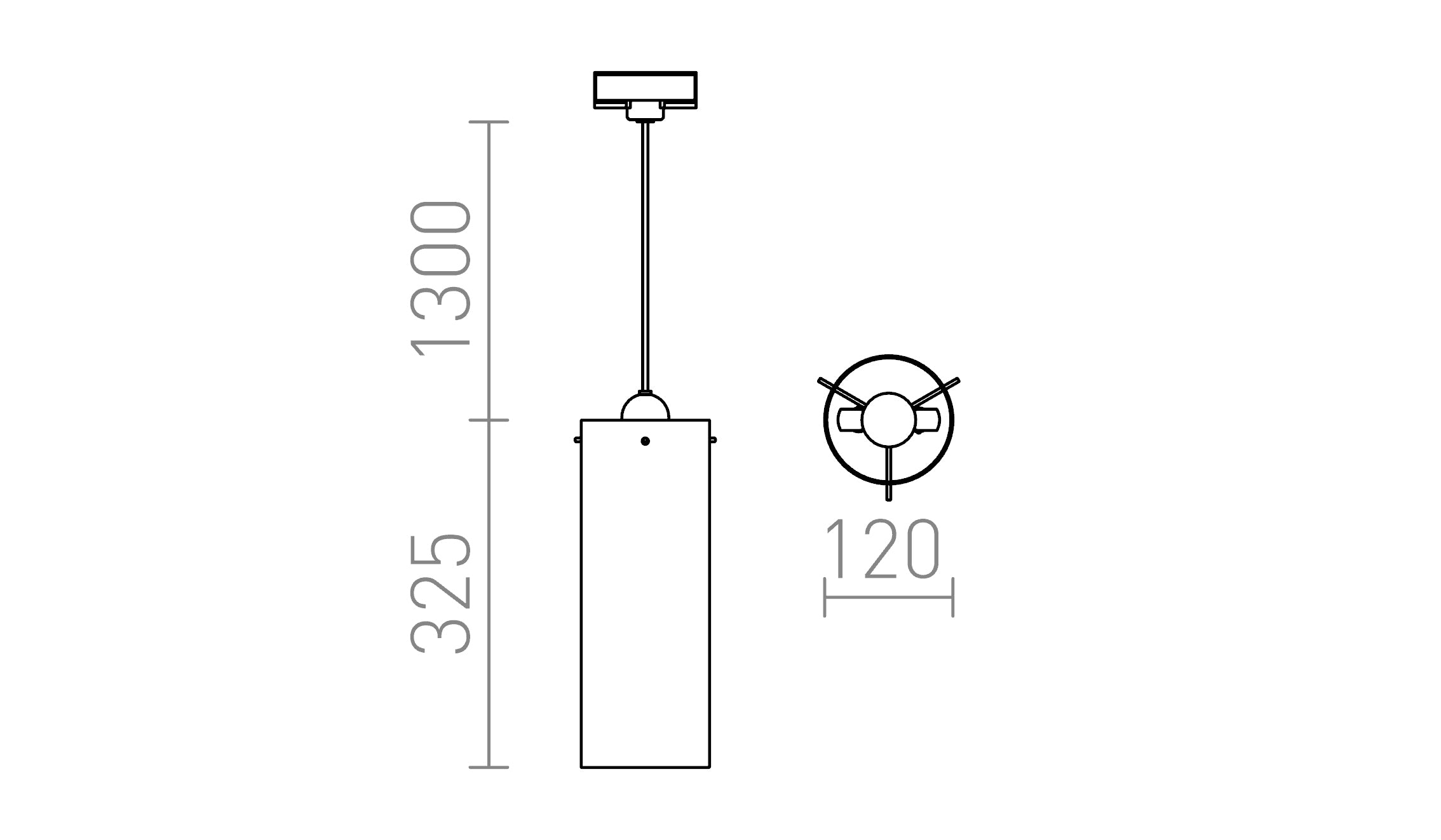 CLAUDIA FÜR 3-PHASE-STROMSCHIENE - Product sketch