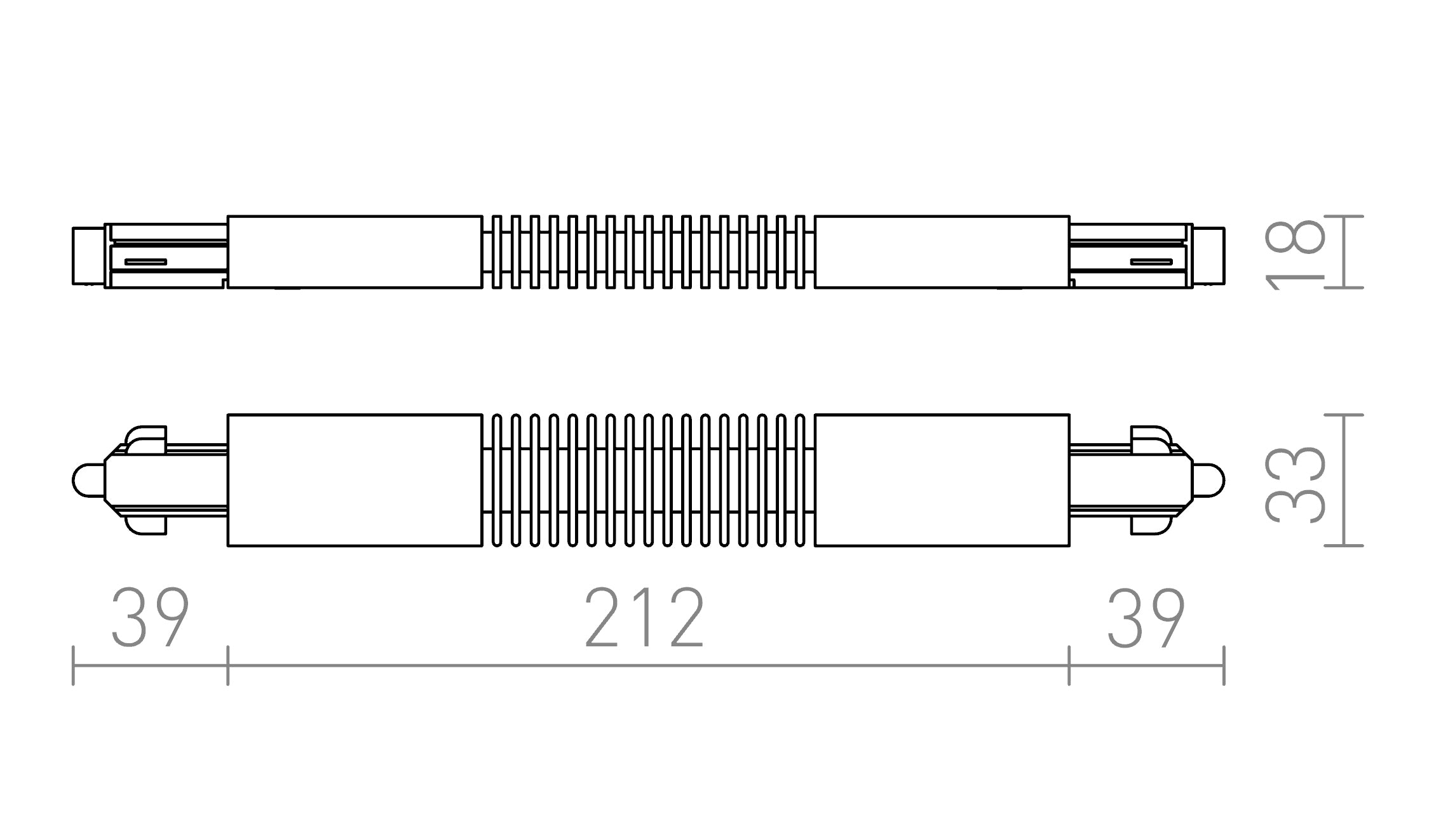 FLEXVERBINDER FÜR 1-PHASE-STROMSCHIENE - Product sketch