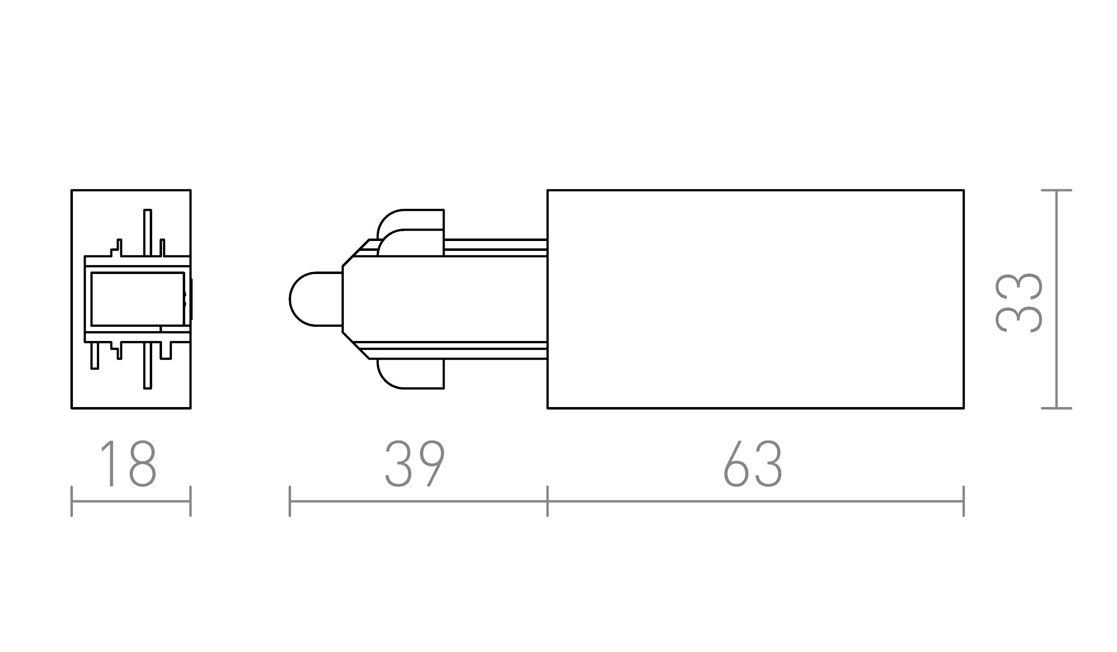 EINSPEISUNG FÜR 1-PHASE-STROMSCHIENE - Product sketch