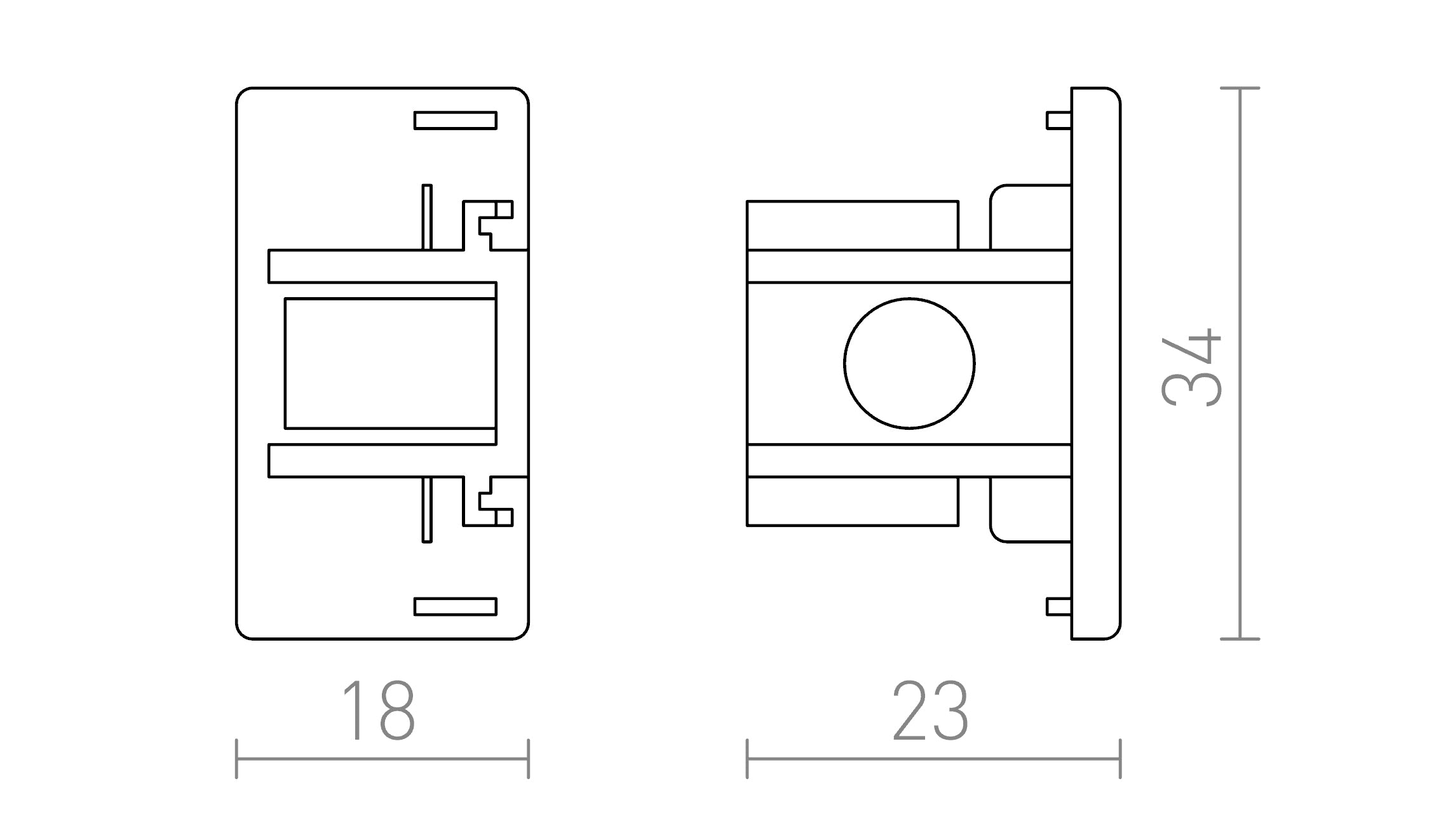 ENDKAPPE FÜR 1-PHASEN-STROMSCHIENE - Product sketch