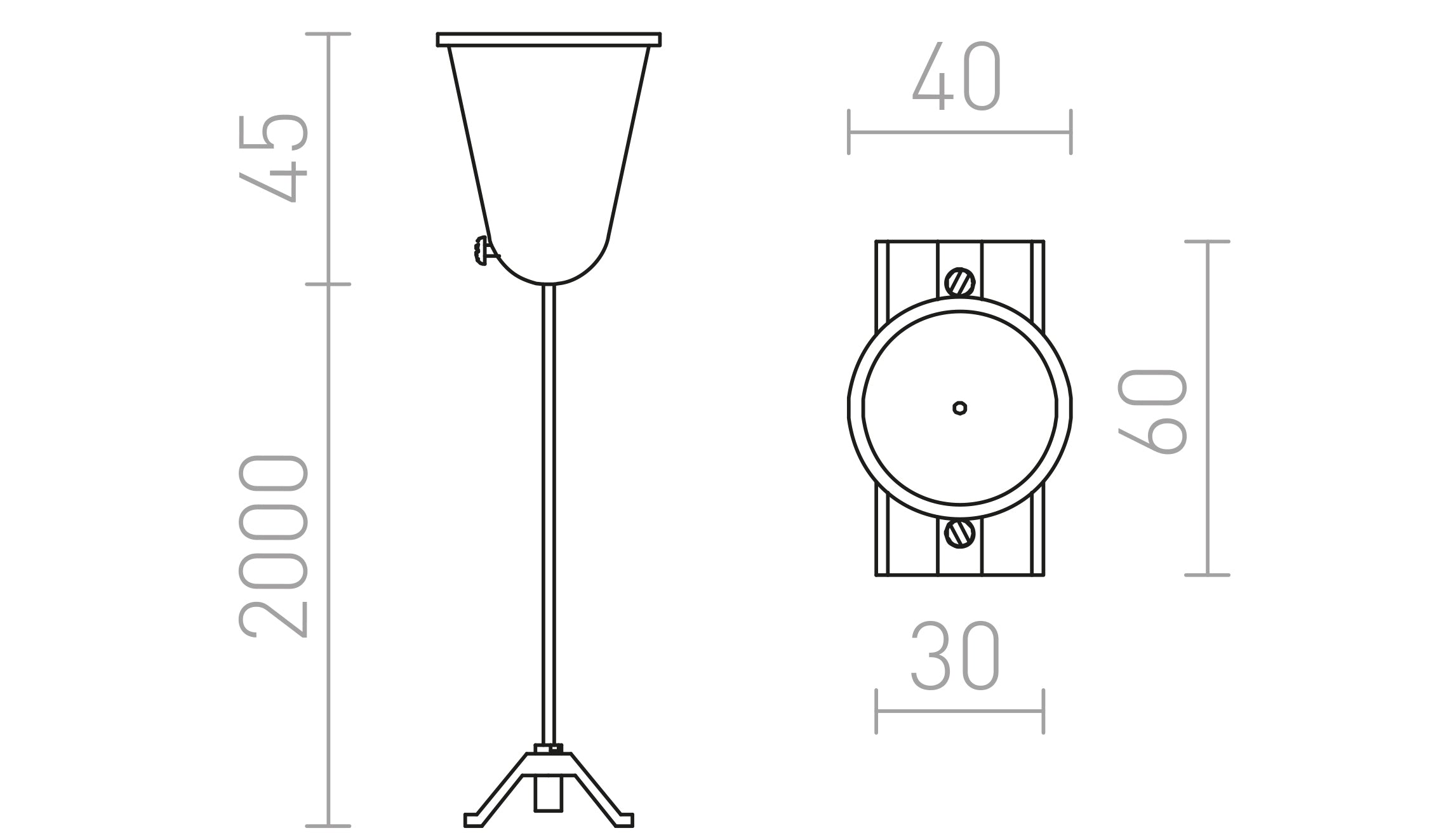 HÄNGESET FÜR 1-PHASE-STROMSCHIENE - Product sketch