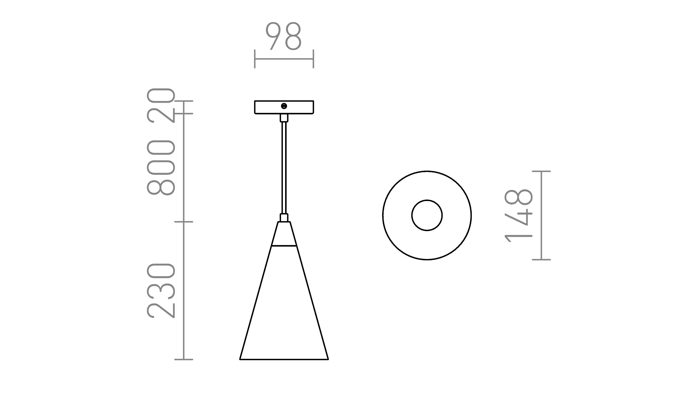 HEIDI PENDELLEUCHTE - Product sketch