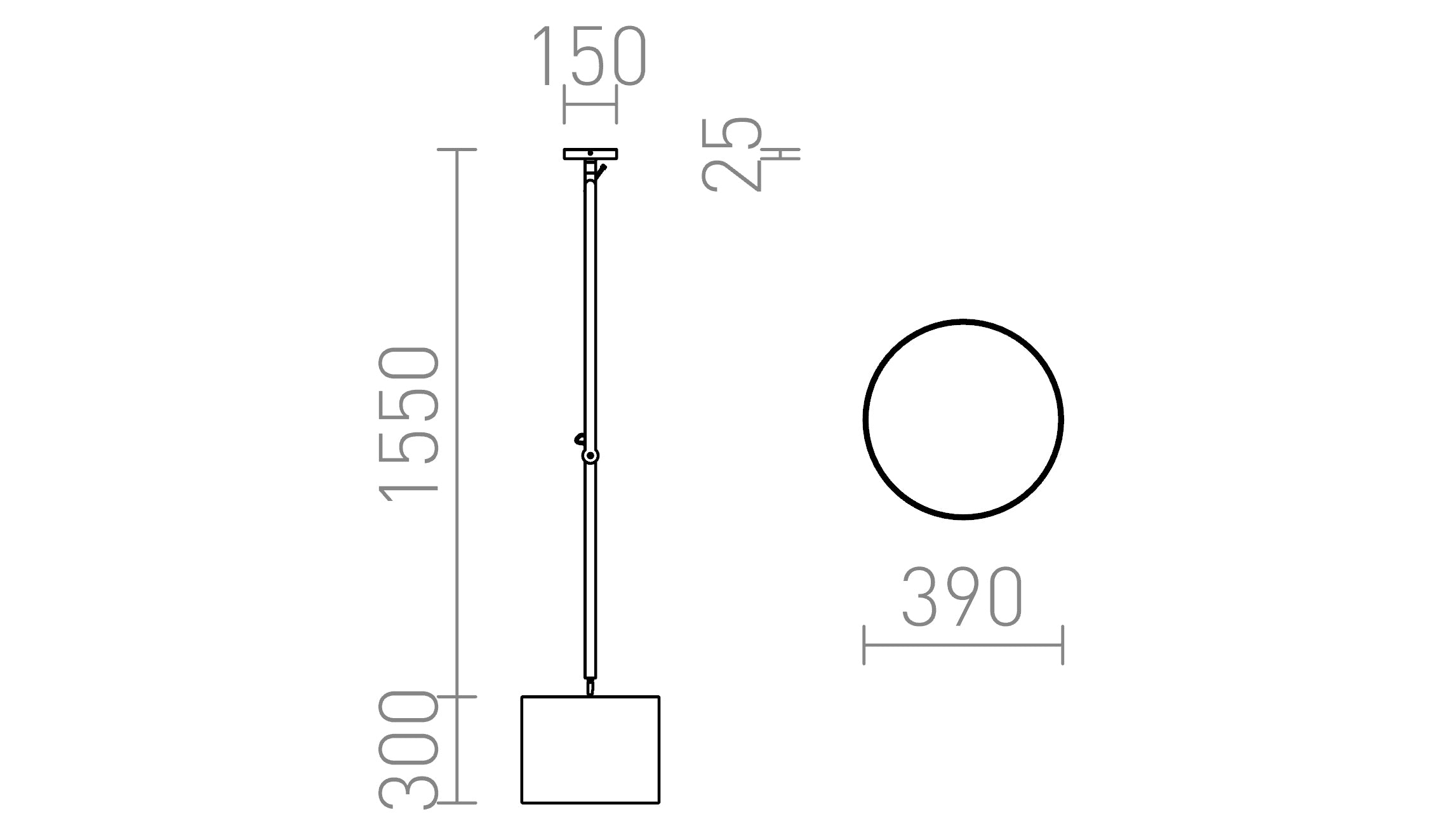 MADISON DECKENLEUCHTE - Product sketch