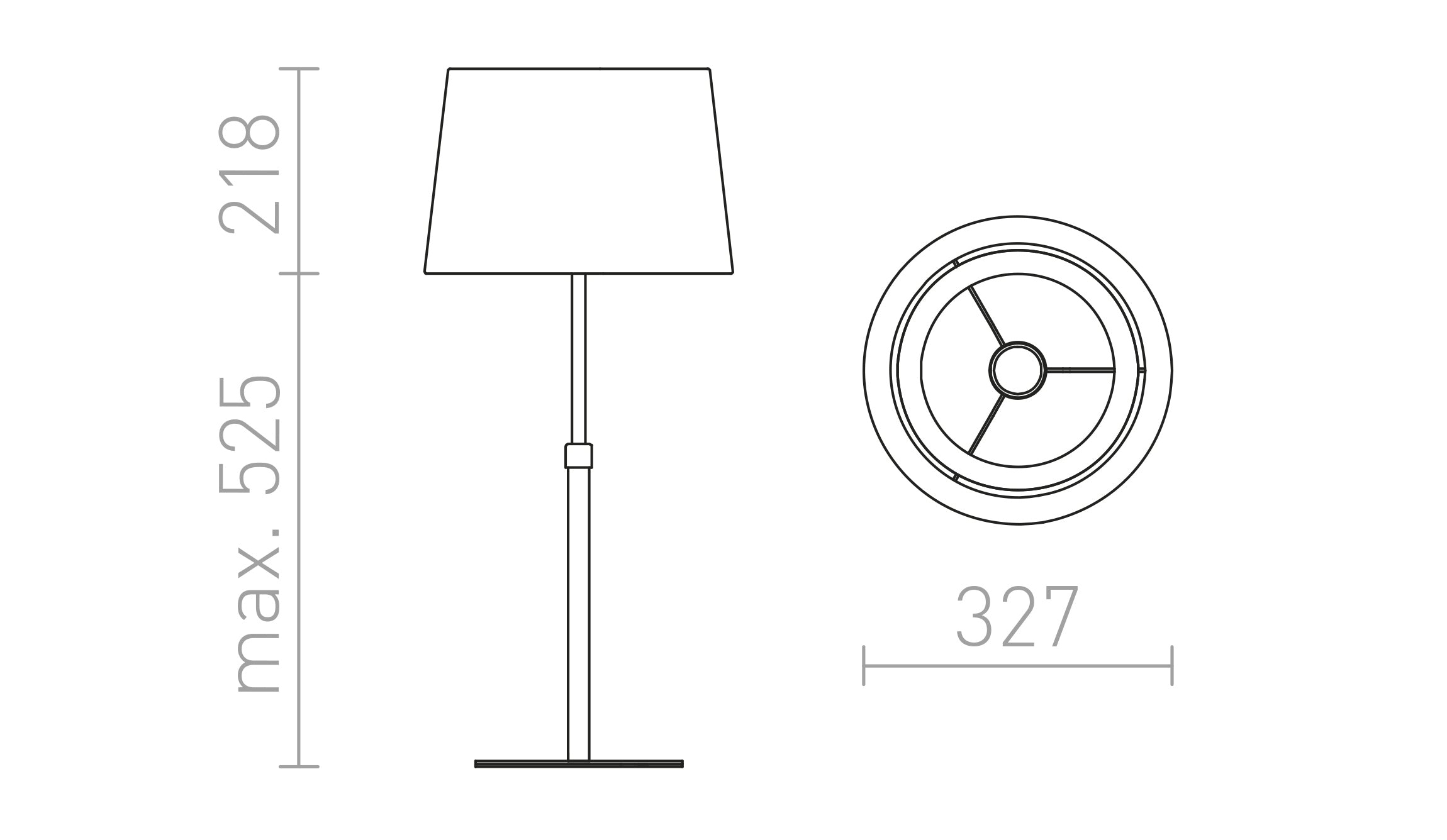 ESPLANADE TISCHLEUCHTE - Product sketch