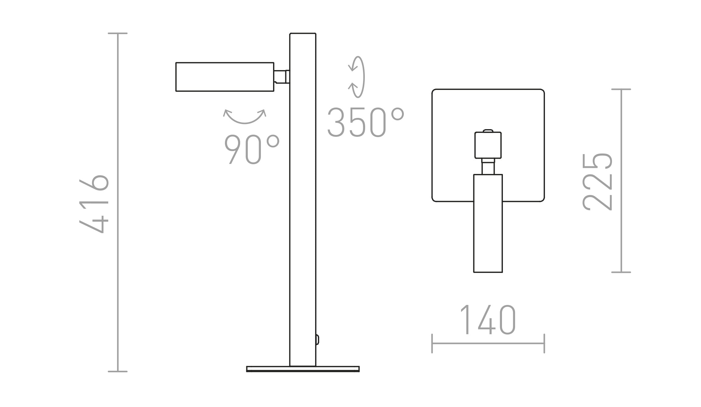 FADO TISCHLEUCHTE - Product sketch
