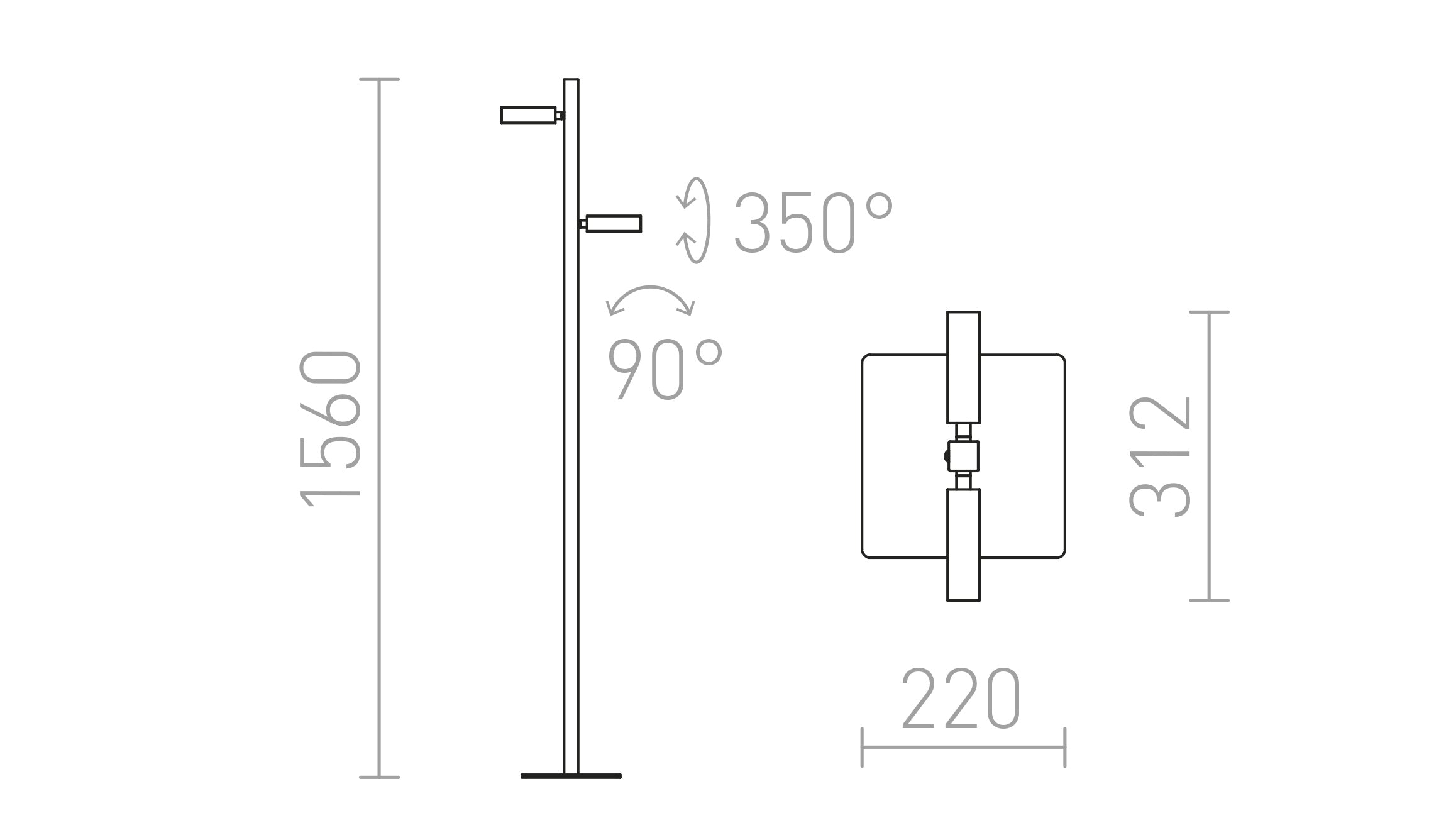 FADO STANDLEUCHTE - Product sketch