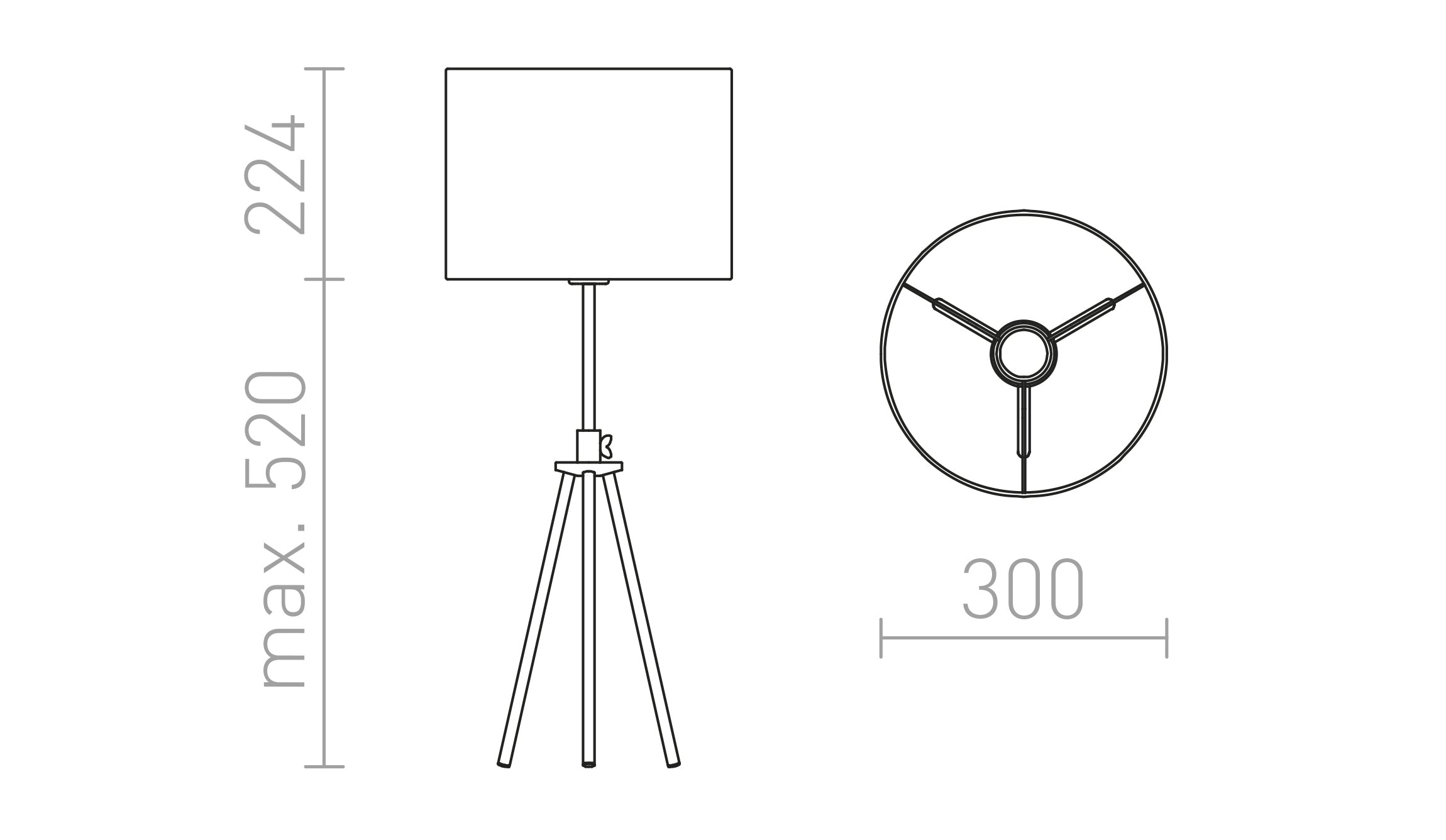 GARDETTE TISCHLEUCHTE - Product sketch