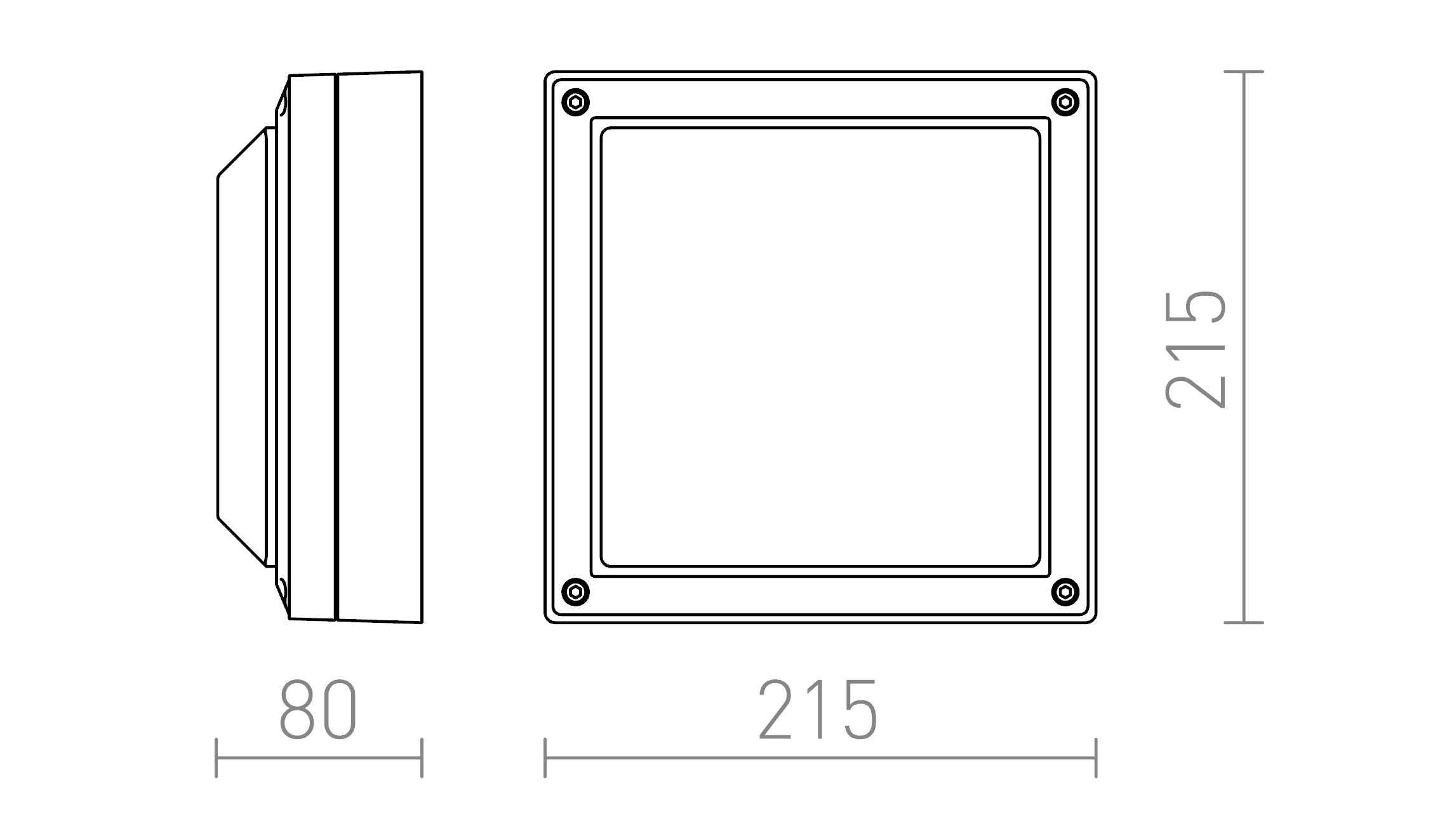 DELTA 215 AUFBAULEUCHTE - Product sketch
