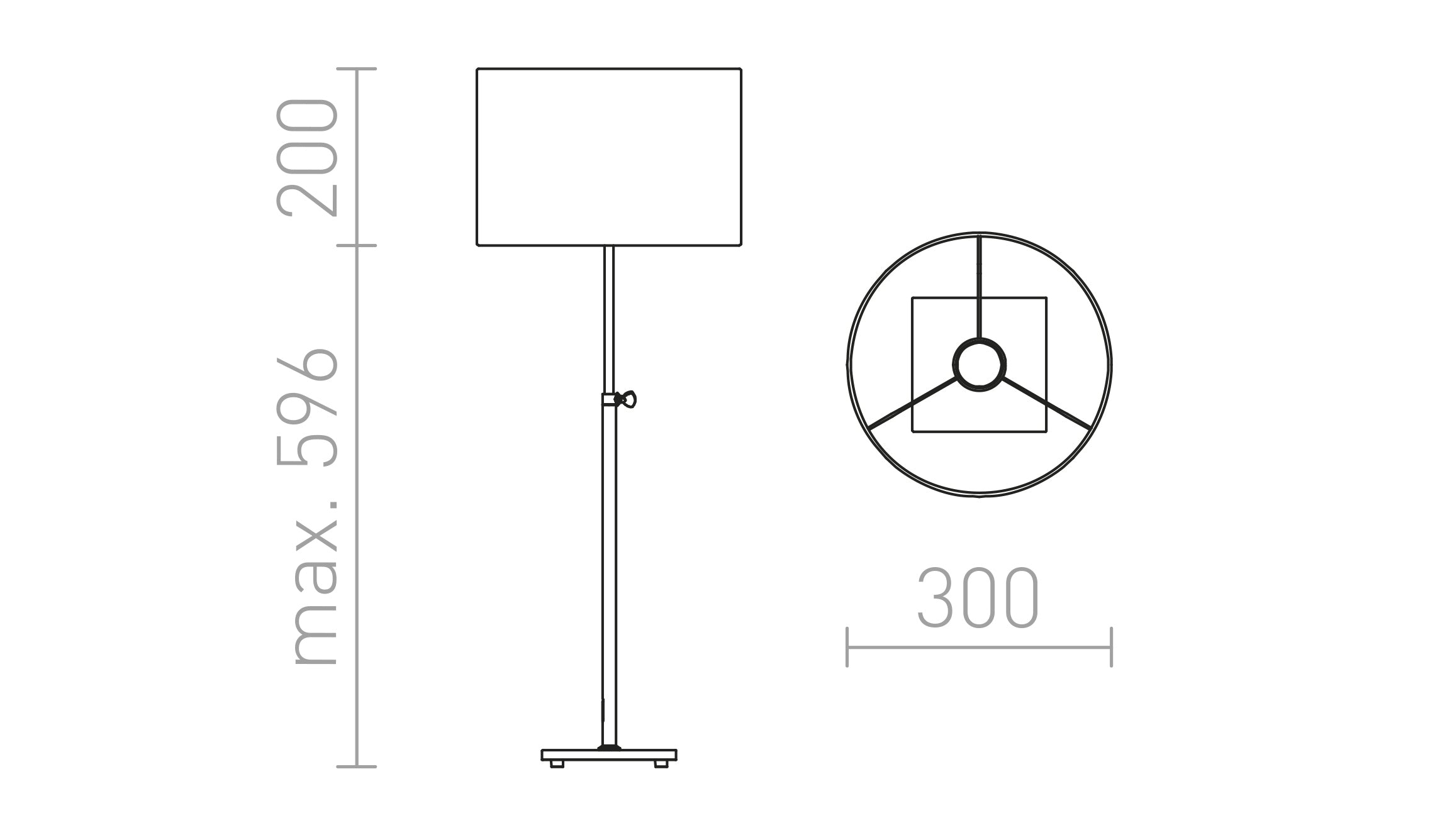 EDIKA TISCHLEUCHTE - Product sketch