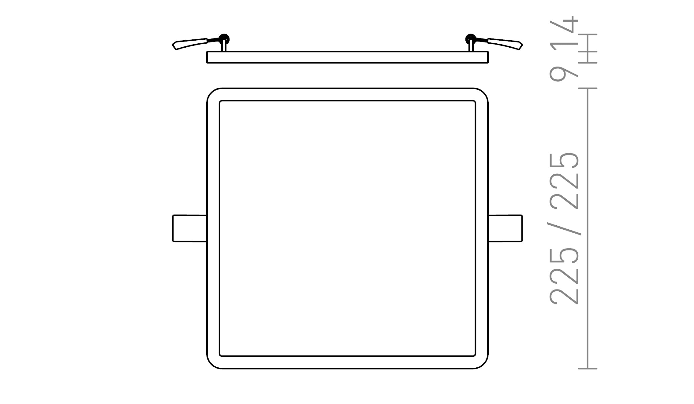 HUE SQ 22 Einbauleuchte lampe - Product sketch