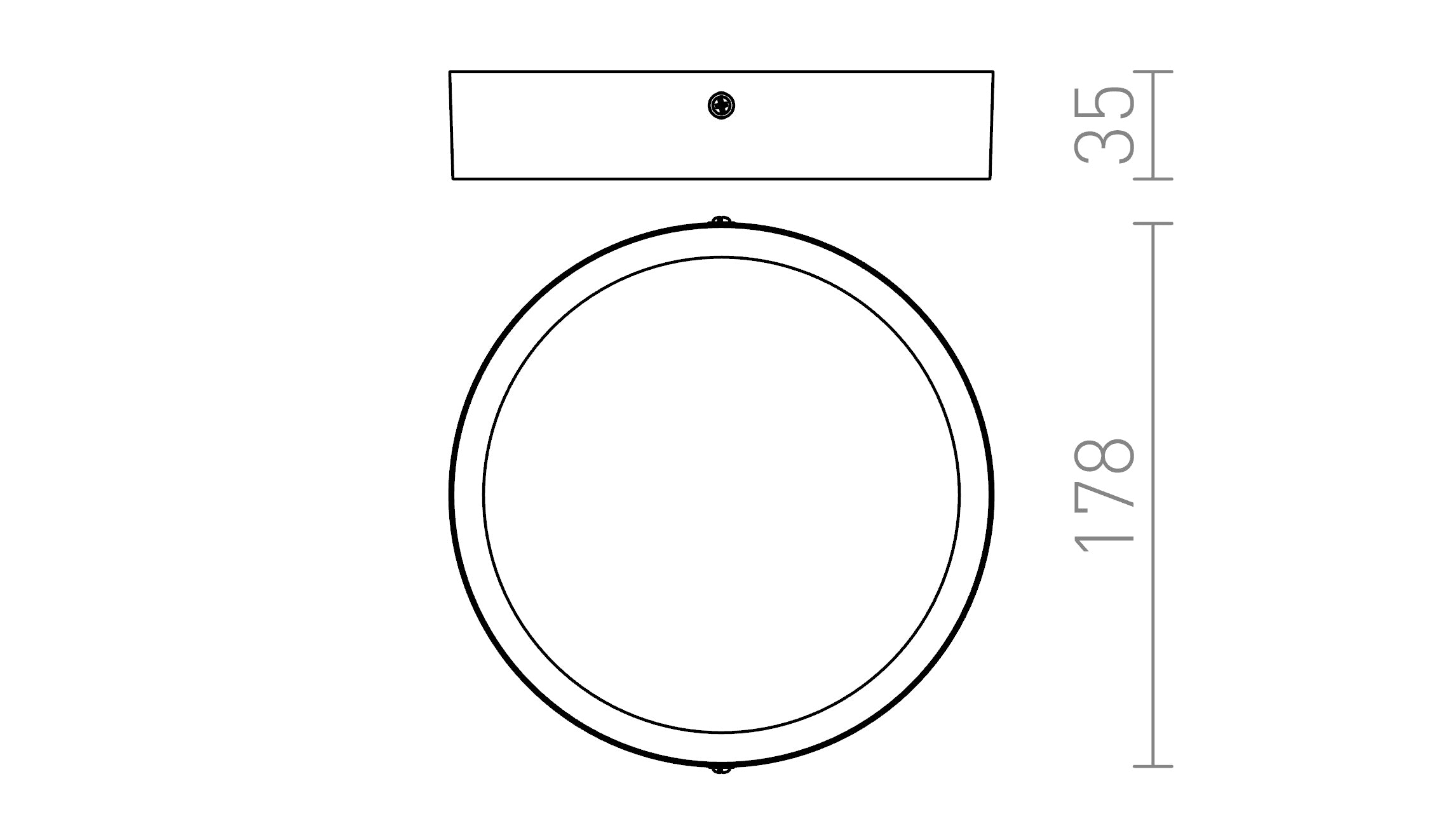 HUE R 17 DECKENLEUCHTE - Product sketch