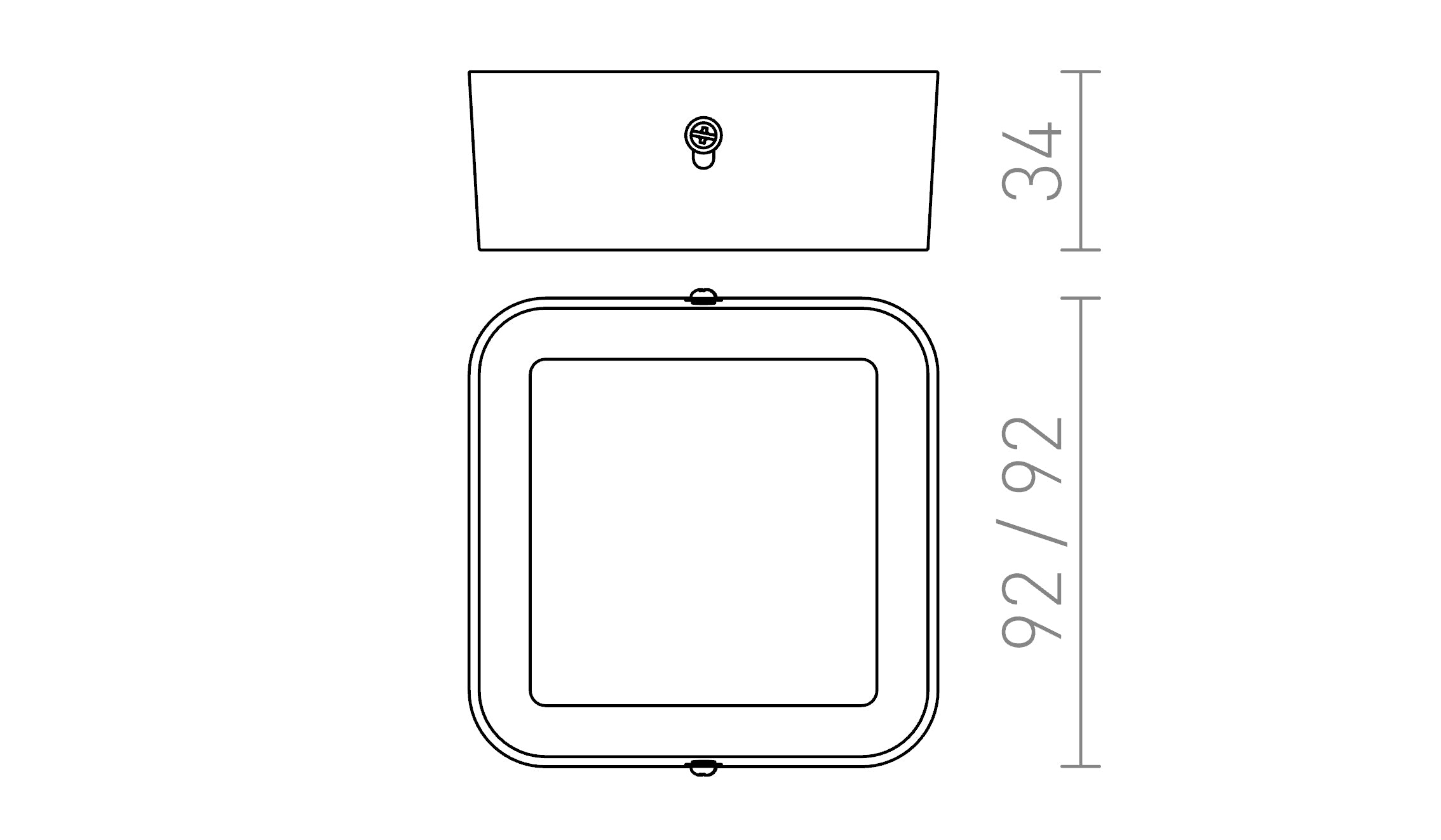 HUE SQ 9 DECKENLEUCHTE - Product sketch