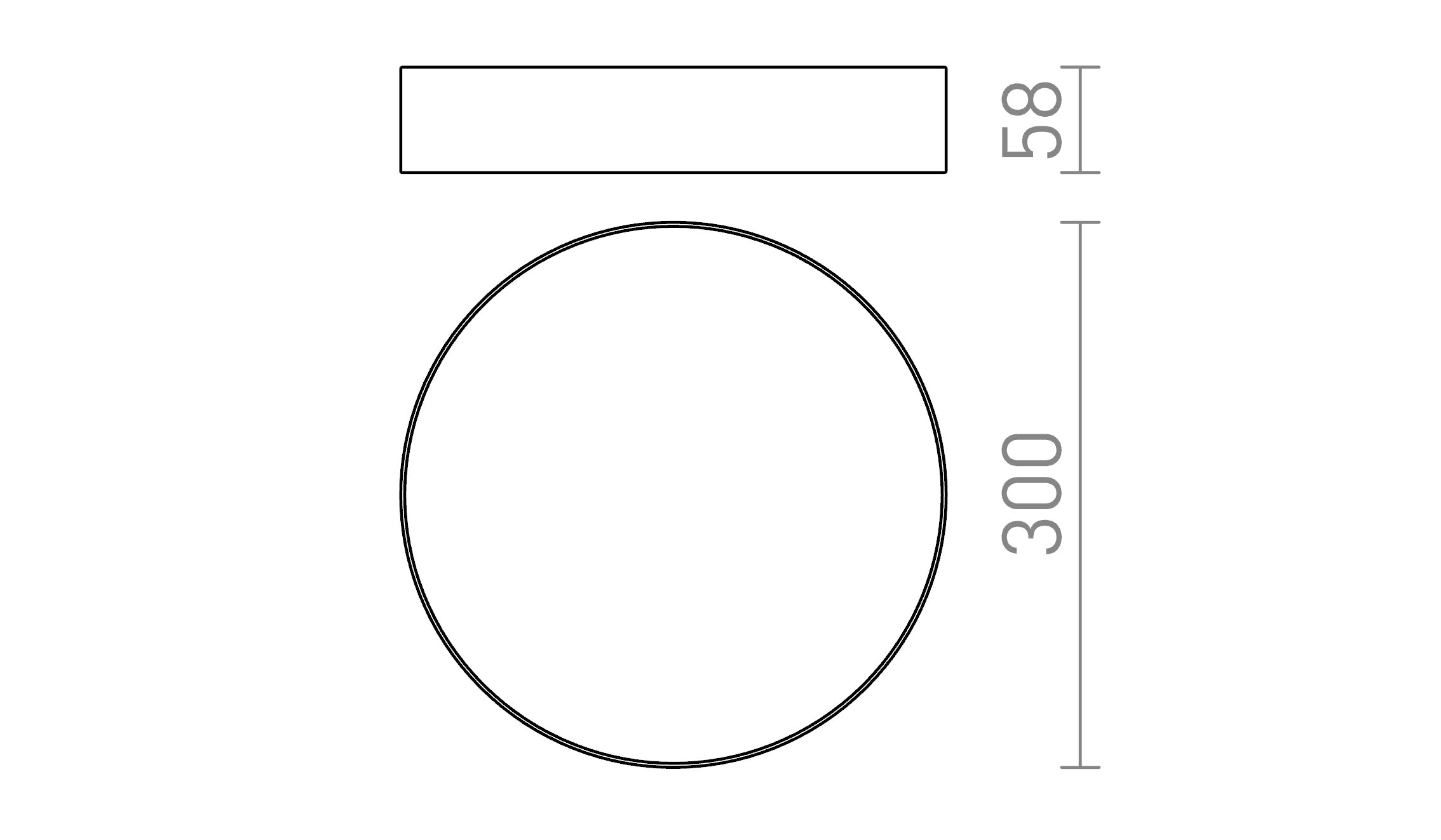 LARISA R 30 DECKENLEUCHTE - Product sketch
