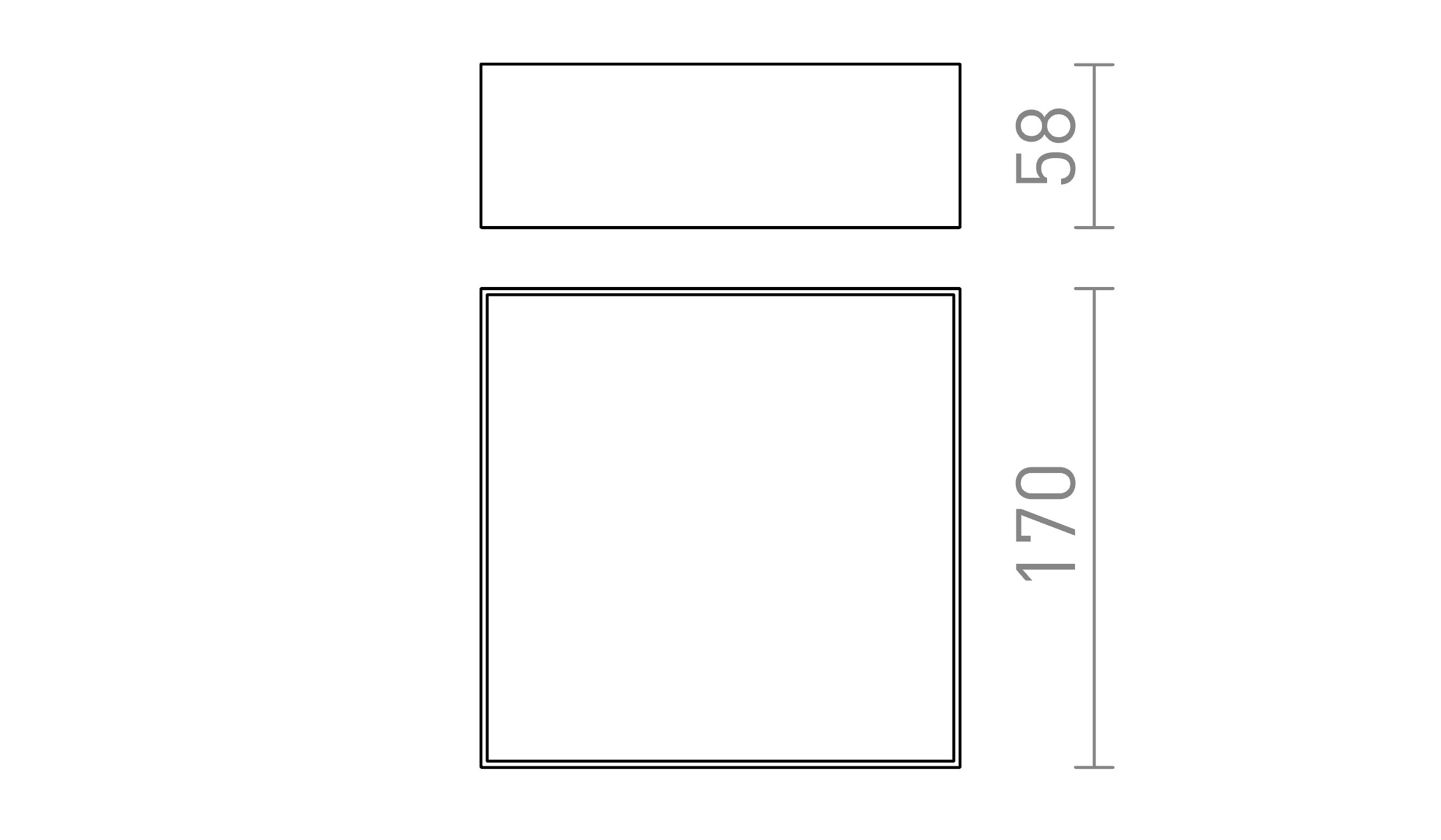 LARISA SQ 17 DECKENLEUCHTE - Product sketch