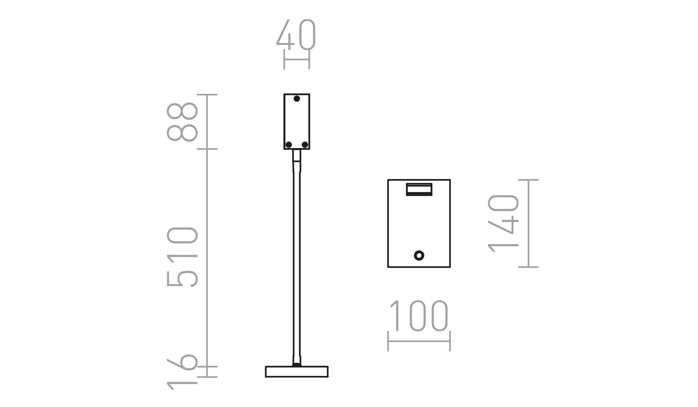 FRISCO TISCHLEUCHTE - Product sketch