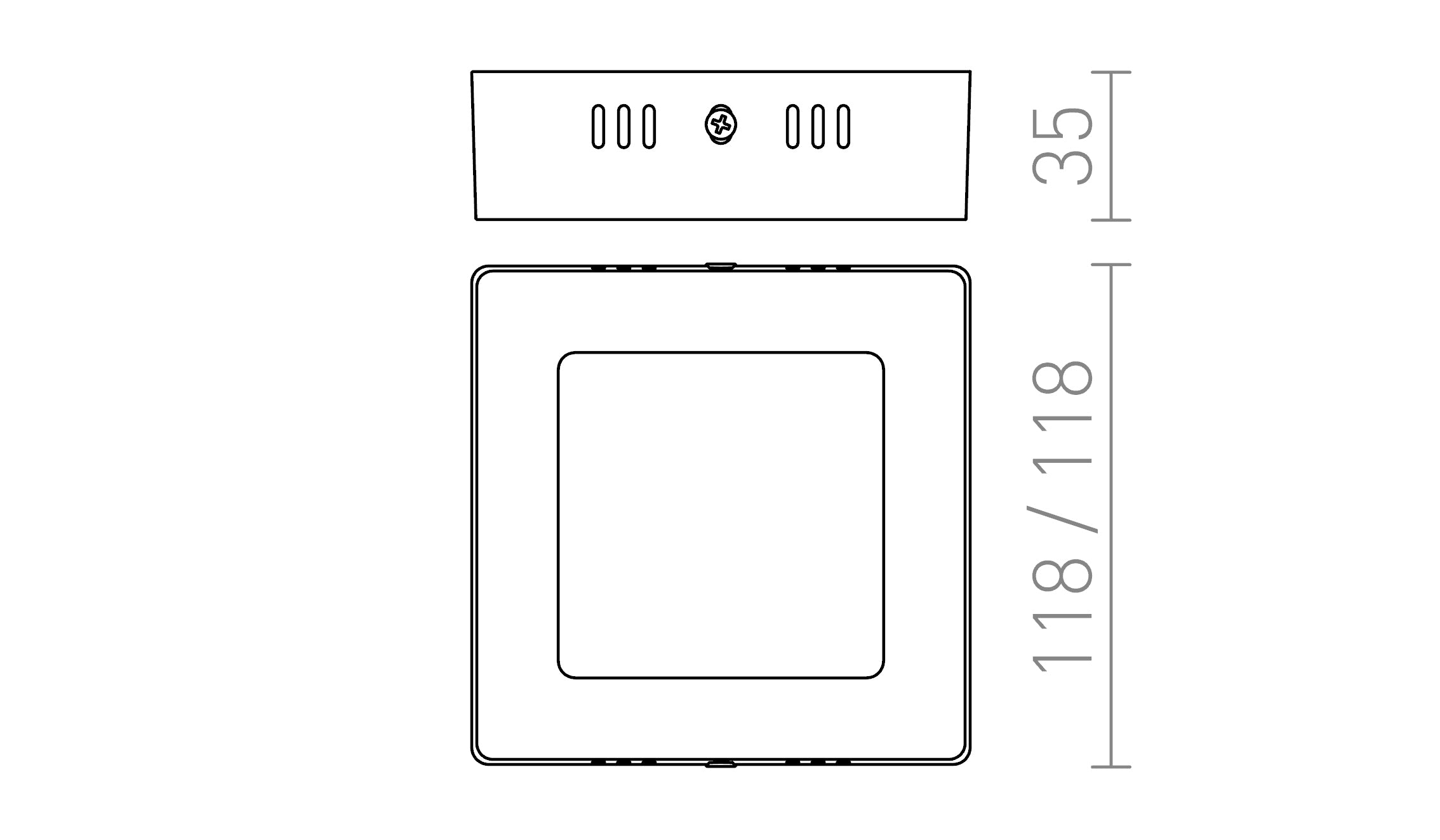 SOCORRO SQ 120 AUFBAULEUCHTE - Product sketch