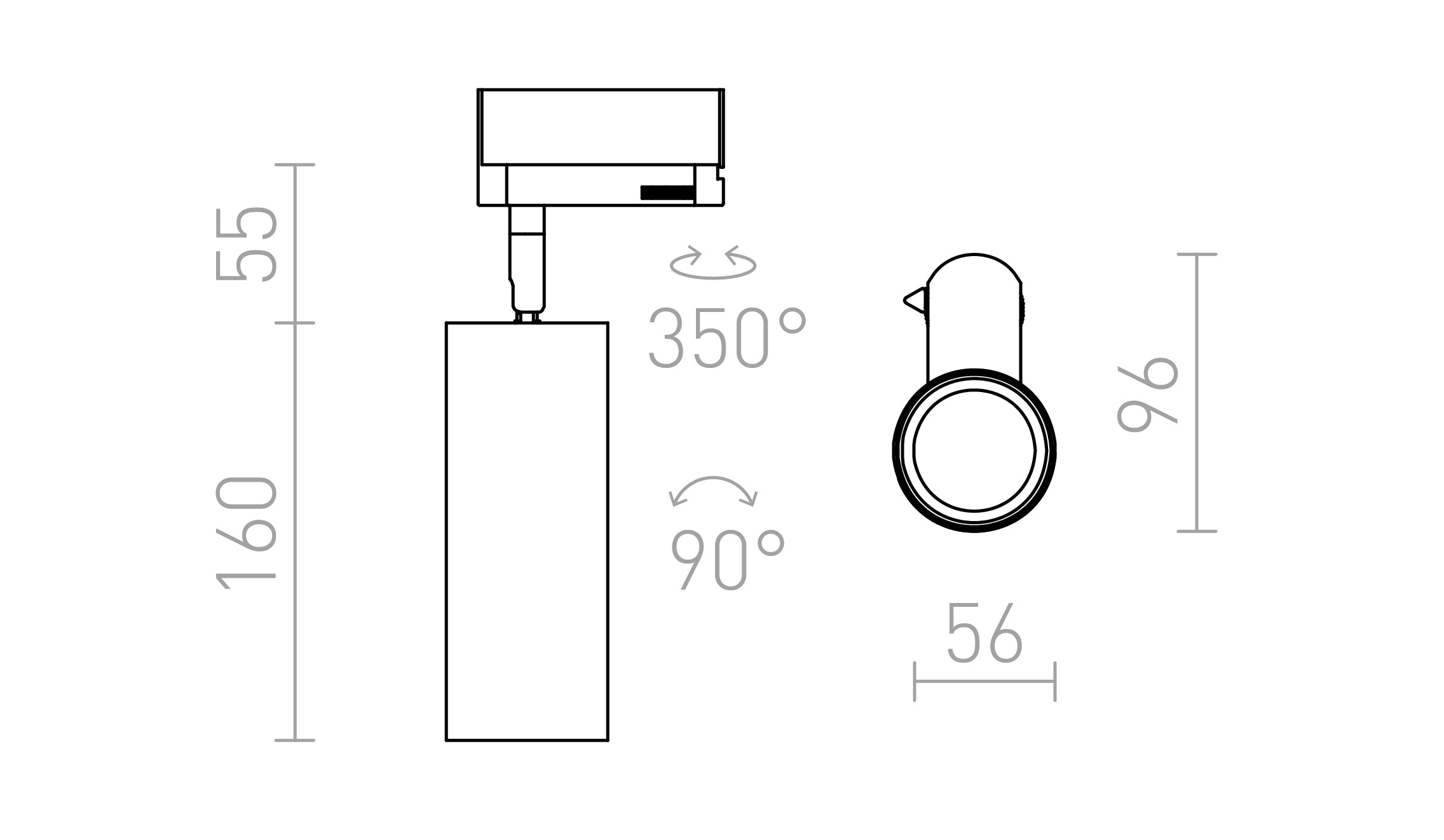 MAVRO FÜR 1-PHASEN-STROMSCHIENE - Product sketch