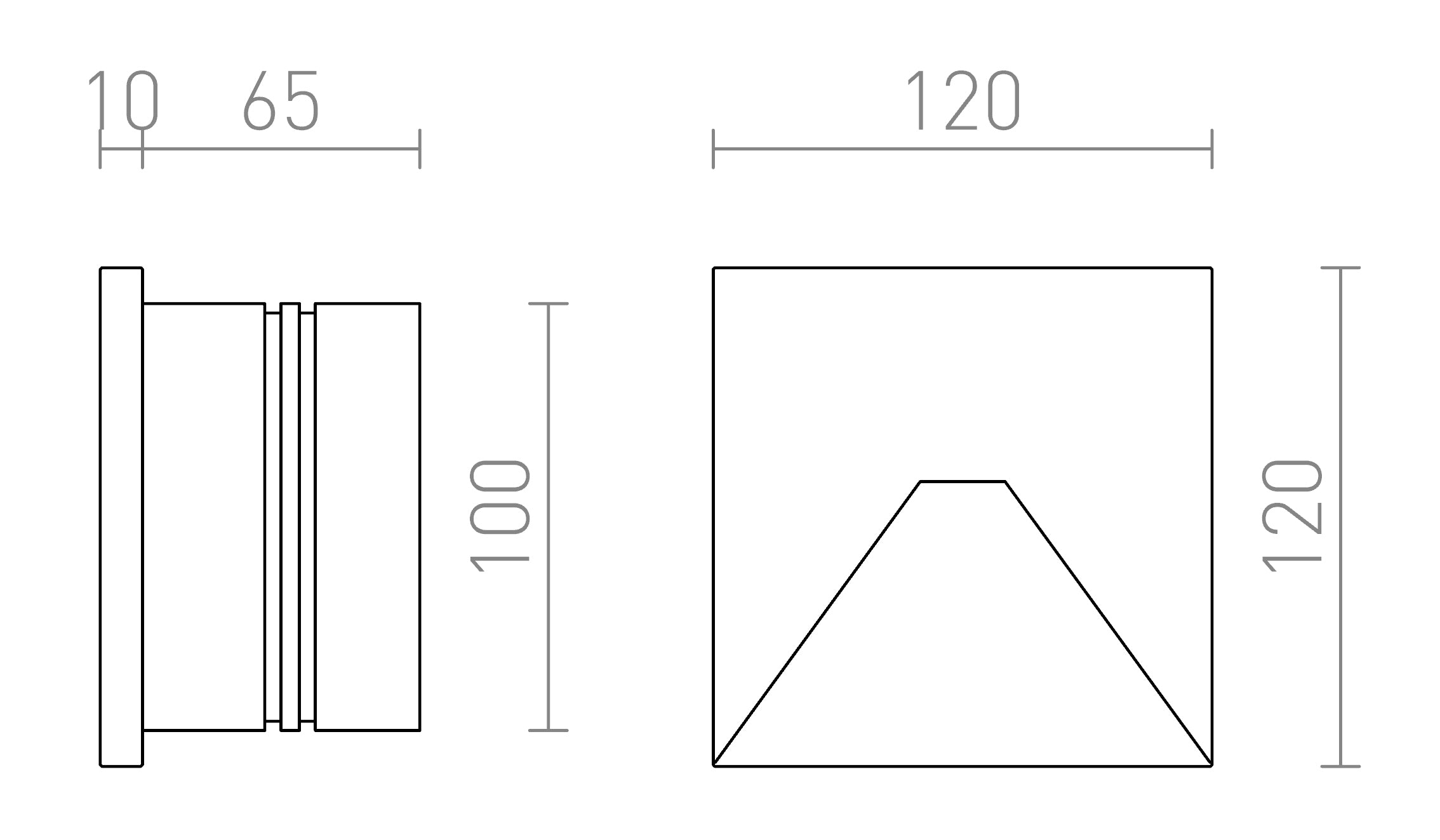 CRISPI  Einbauleuchte lampe - Product sketch