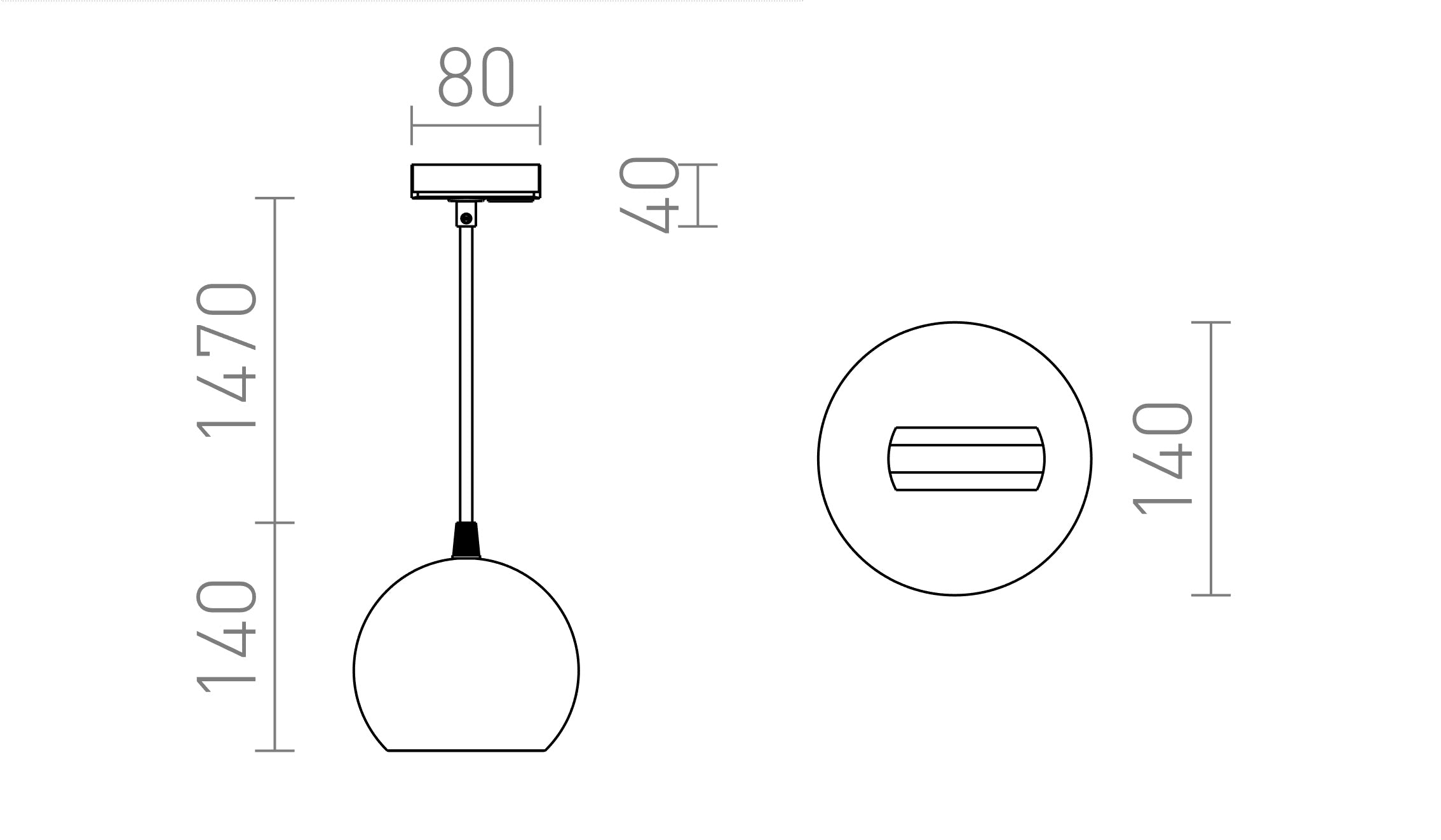 COPA FÜR 3-PHASEN-STROMSCHIENE - Product sketch