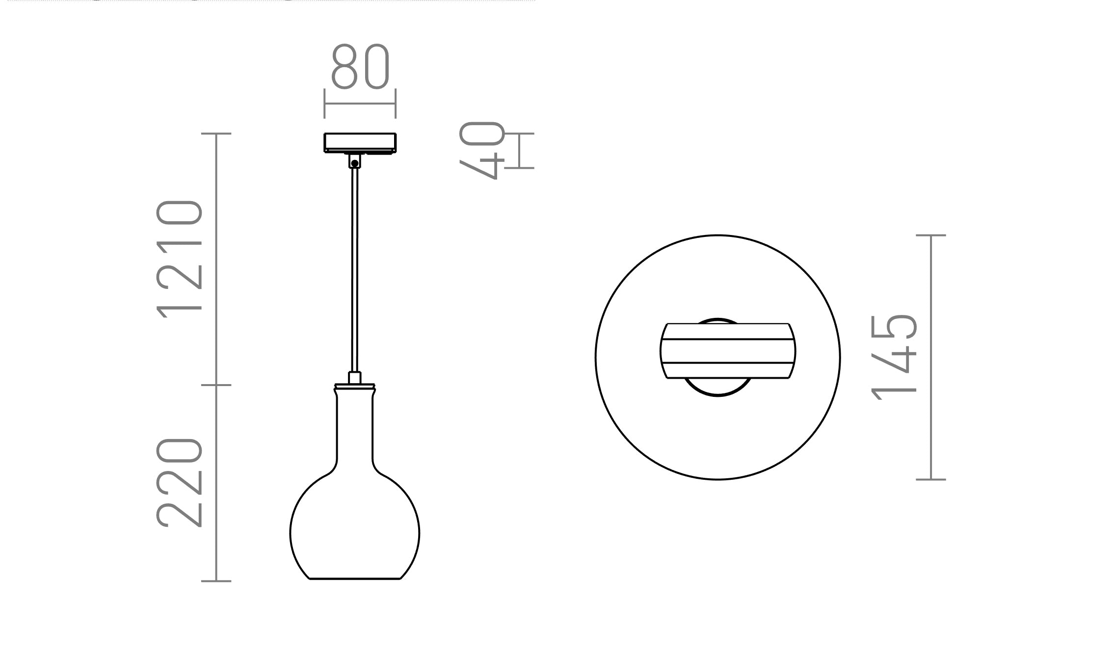 PULIRE RD FÜR 1-PHASEN-STROMSCHIENE - Product sketch