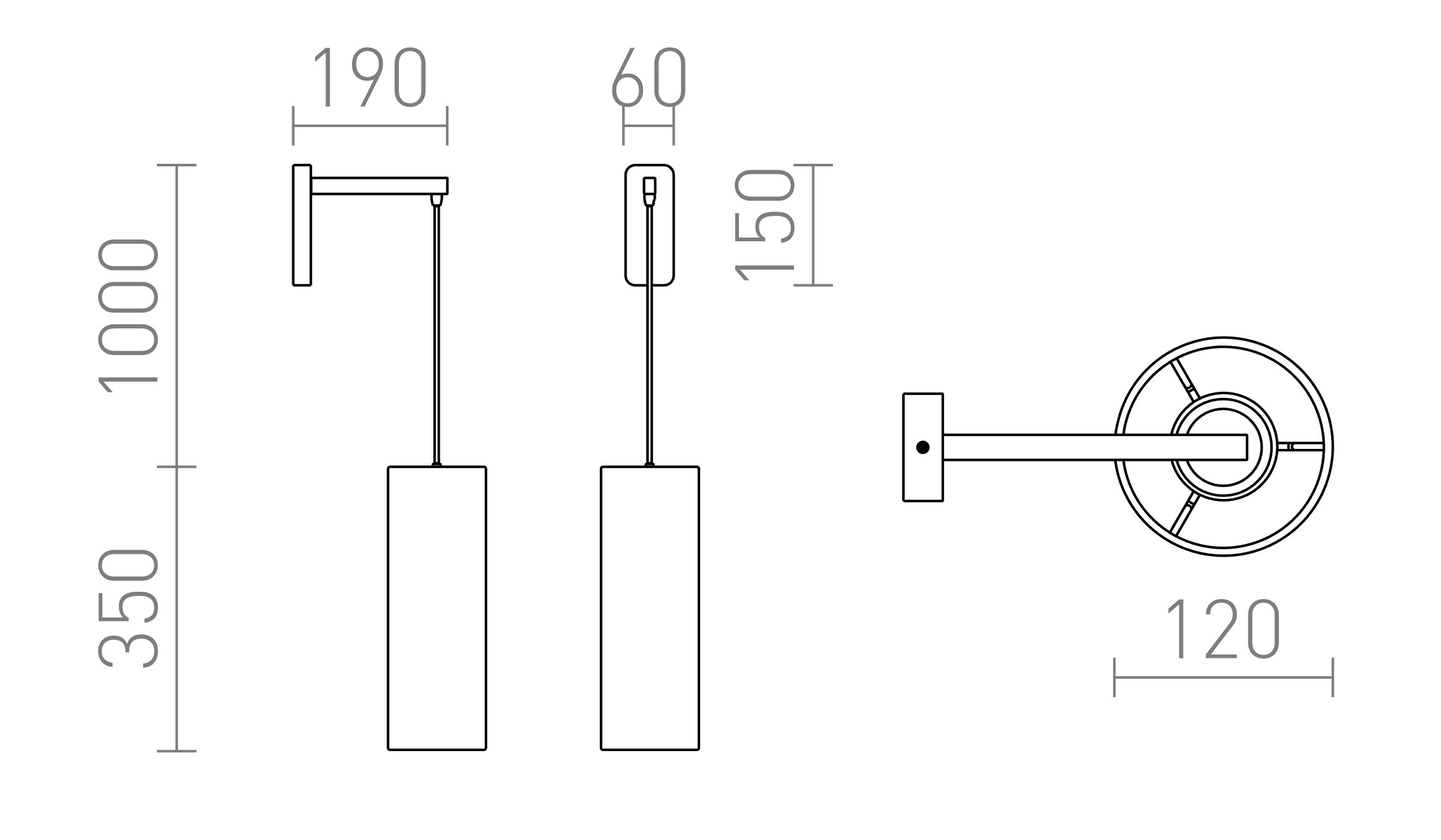 HUDSON WANDLEUCHTE - Product sketch