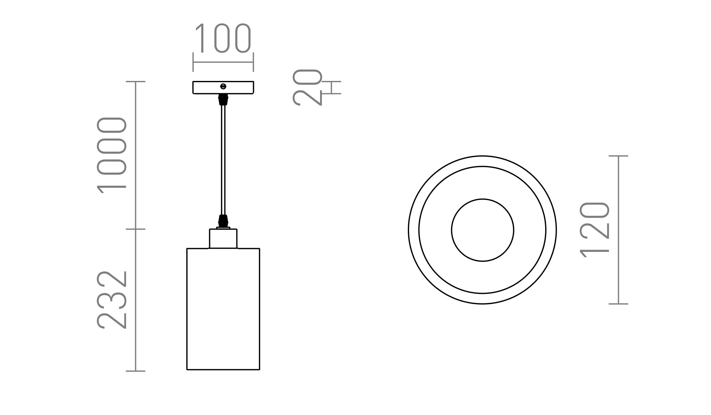 CAMINO PENDELLEUCHTE - Product sketch