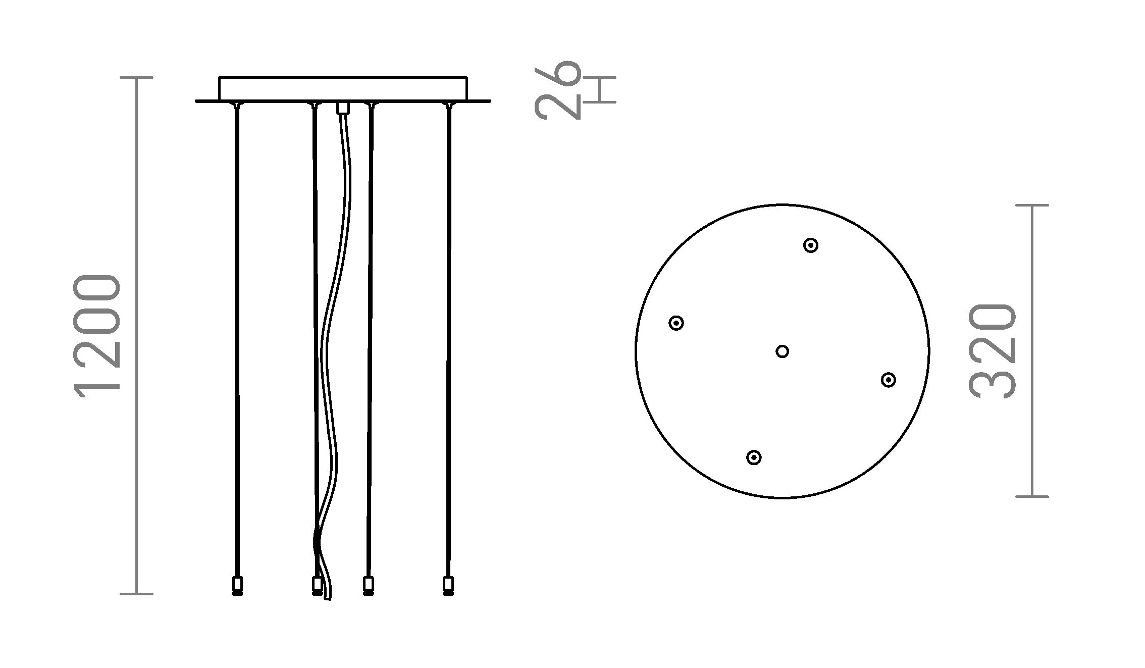 MEZZO 80 HÄNGESET  - Product sketch
