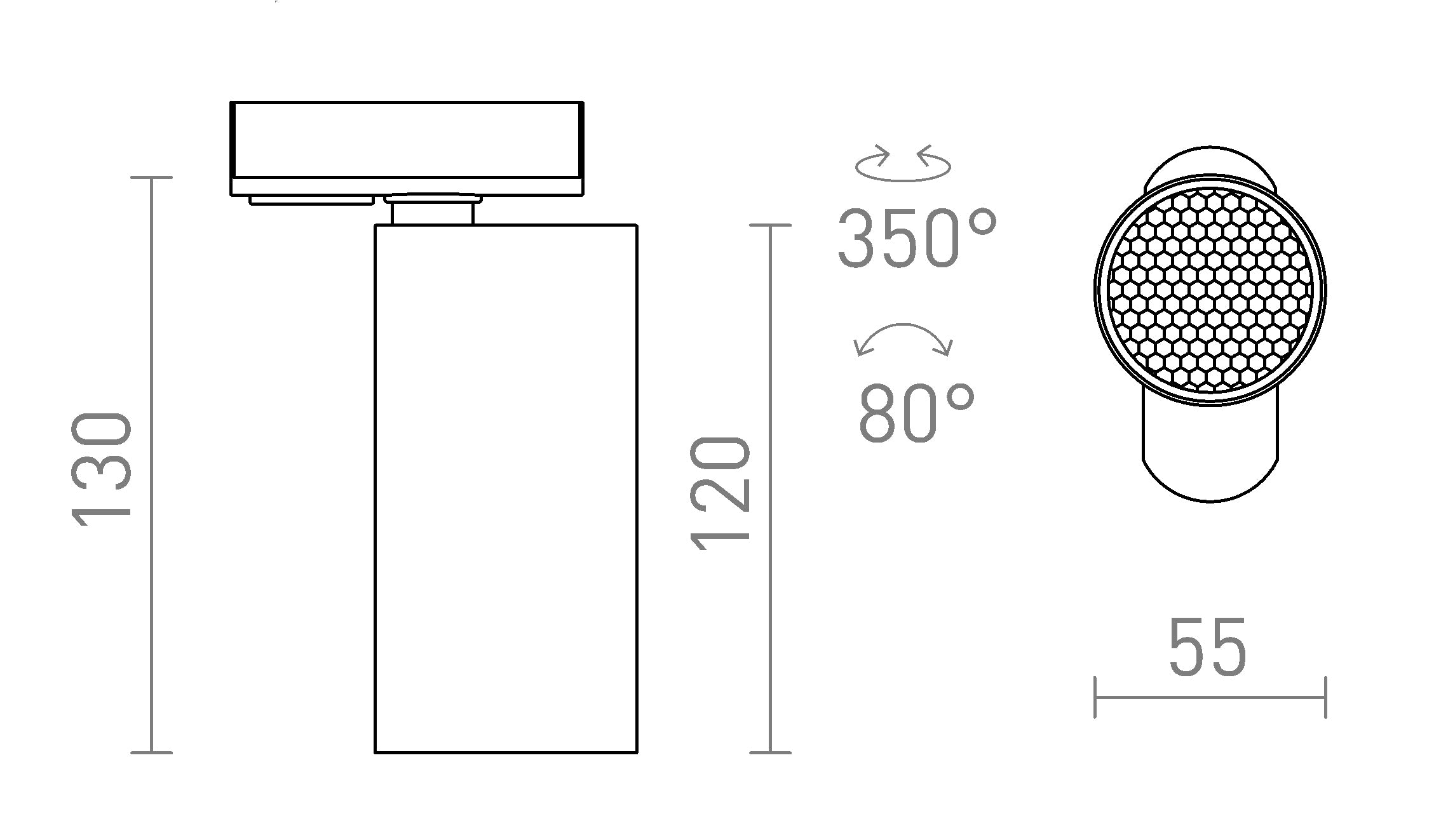 FORZA FÜR 1-PHASE-STROMSCHIENE - Product sketch