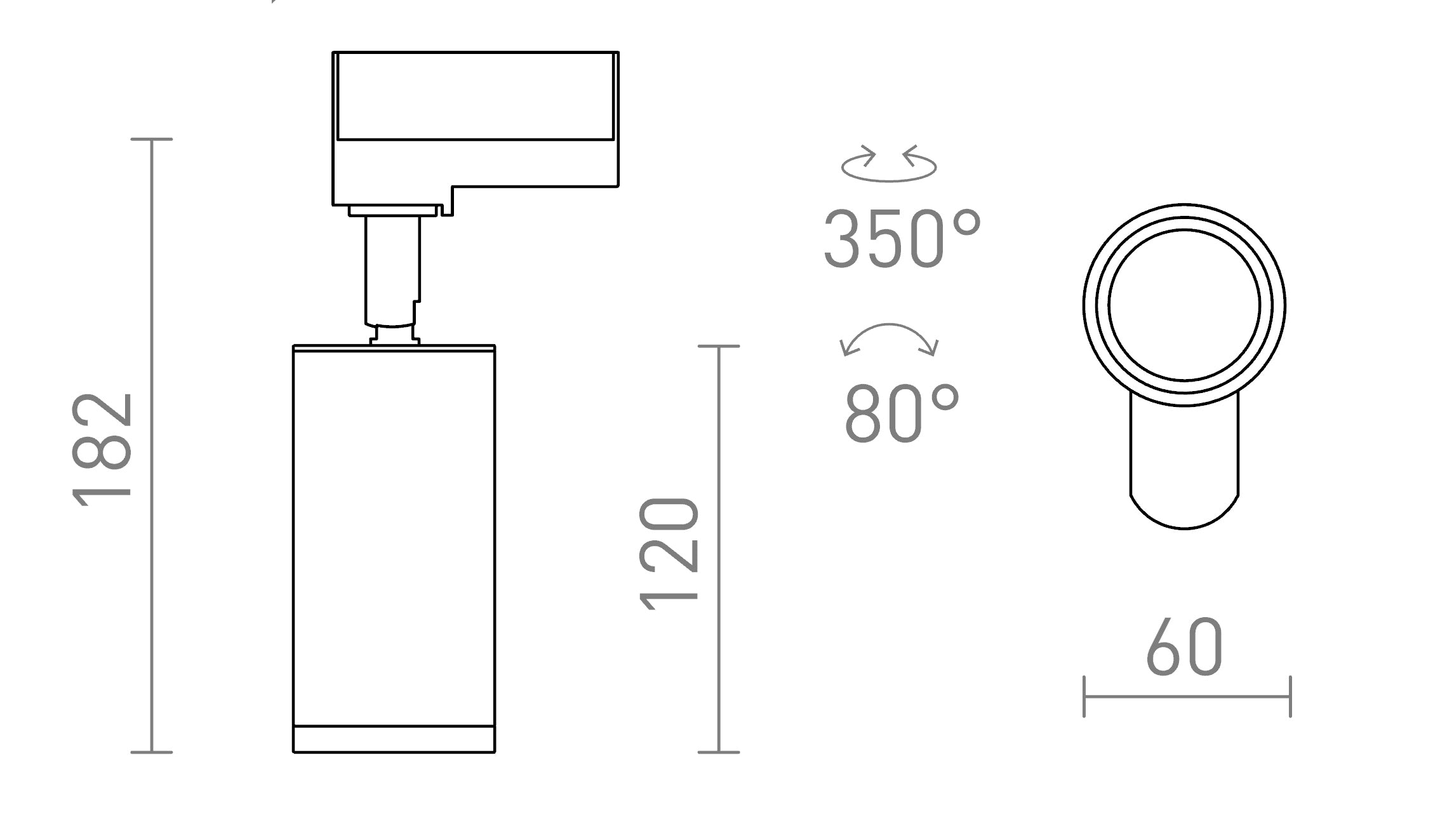 BELENOS FÜR 3-PHASEN-STROMSCHIENE - Product sketch