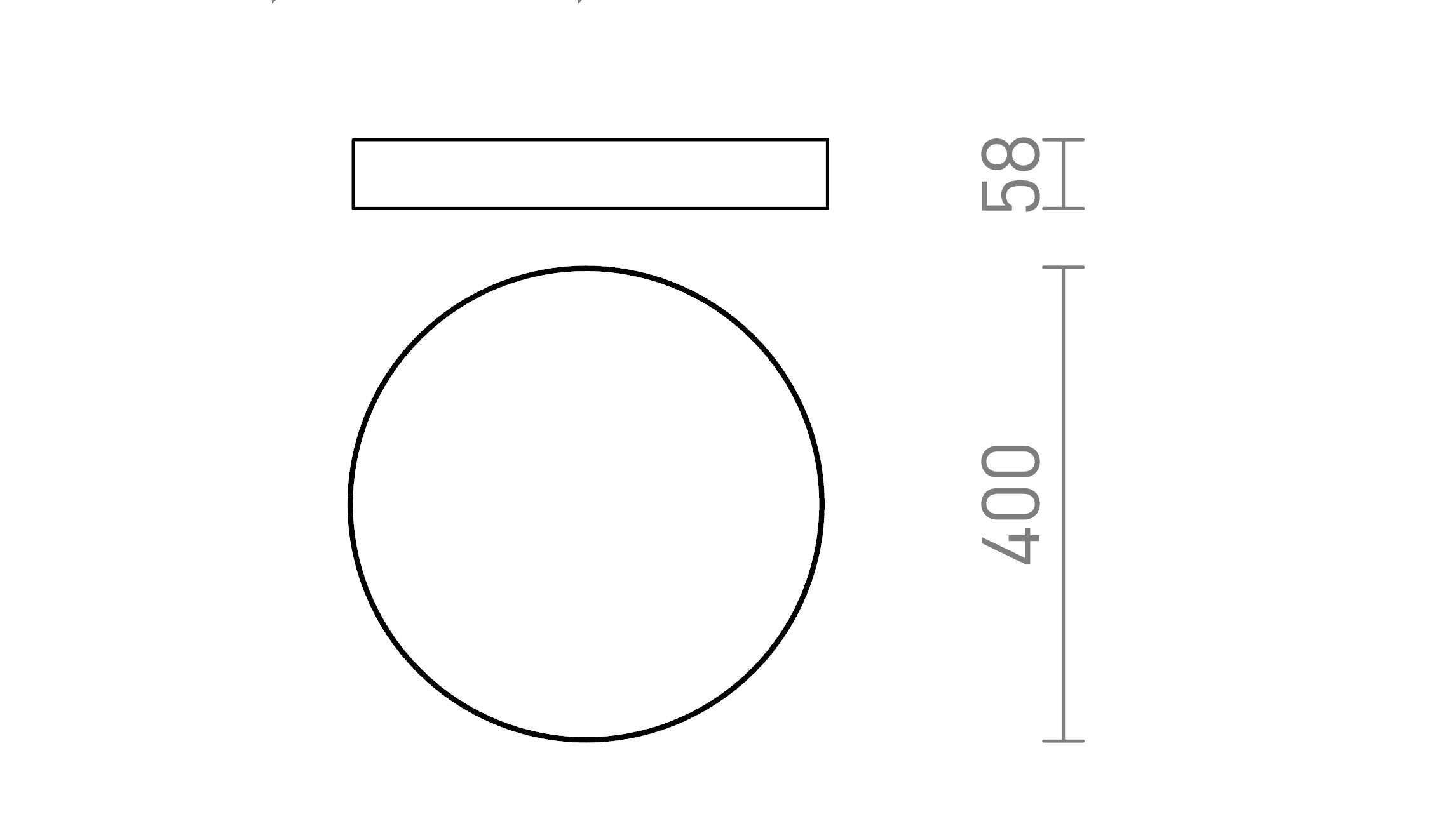 LARISA R 40 DECKENLEUCHTE - Product sketch