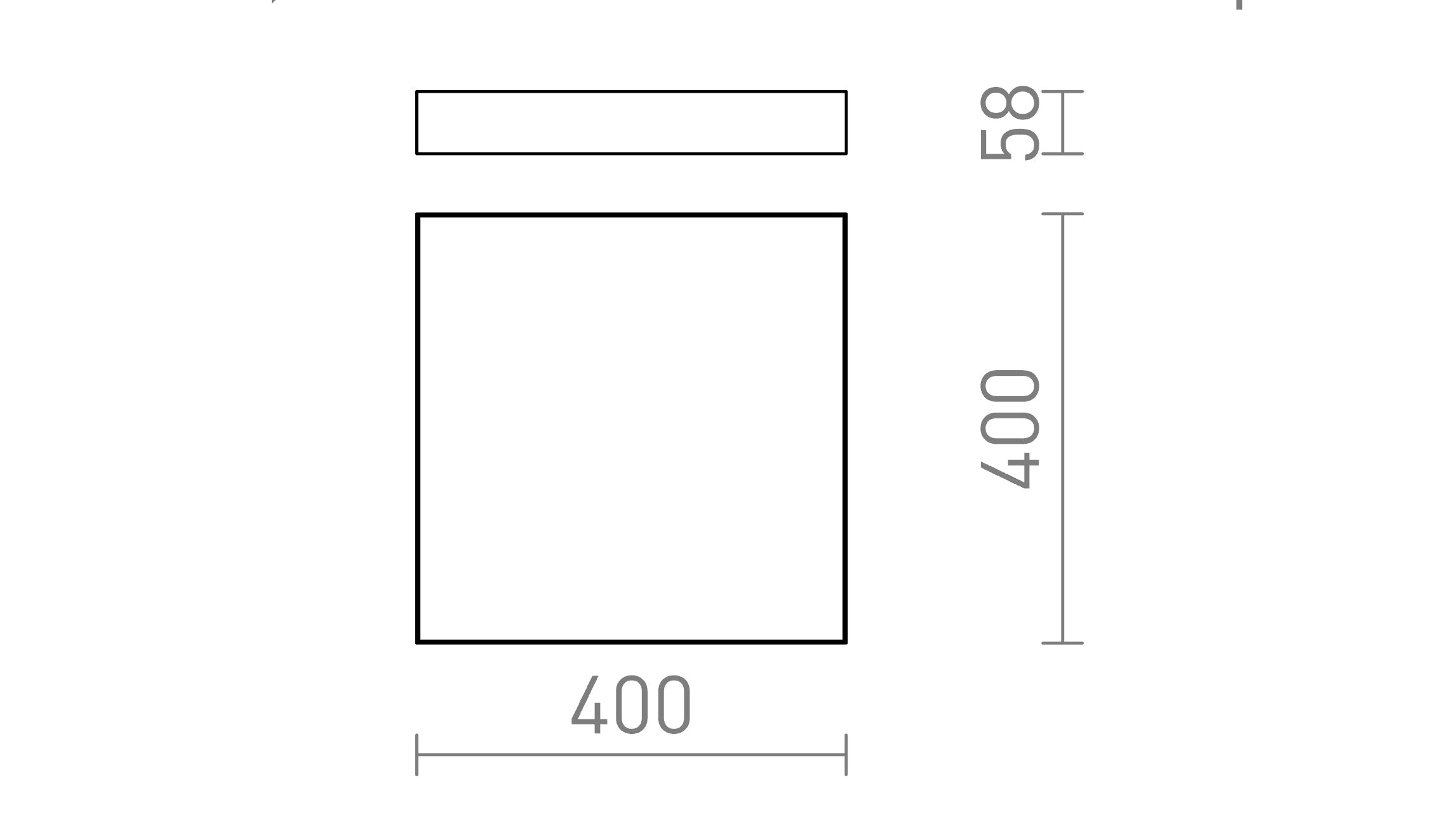 LARISA SQ 40 DECKENLEUCHTE - Product sketch