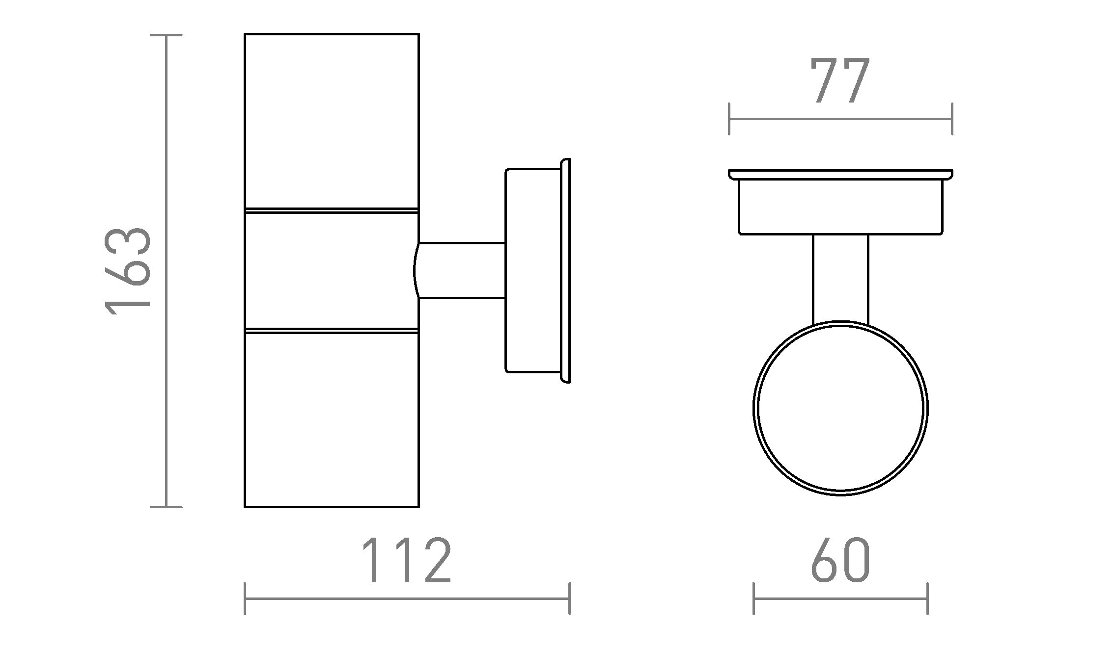 SORANO WANDLEUCHTE - Product sketch