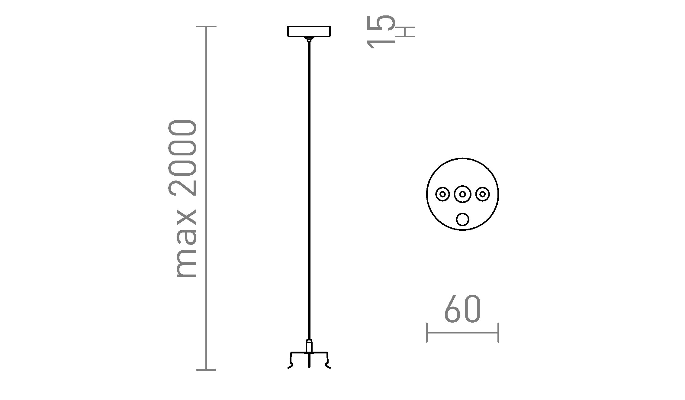 TRIDENT FÜR HÄNGESET - Product sketch